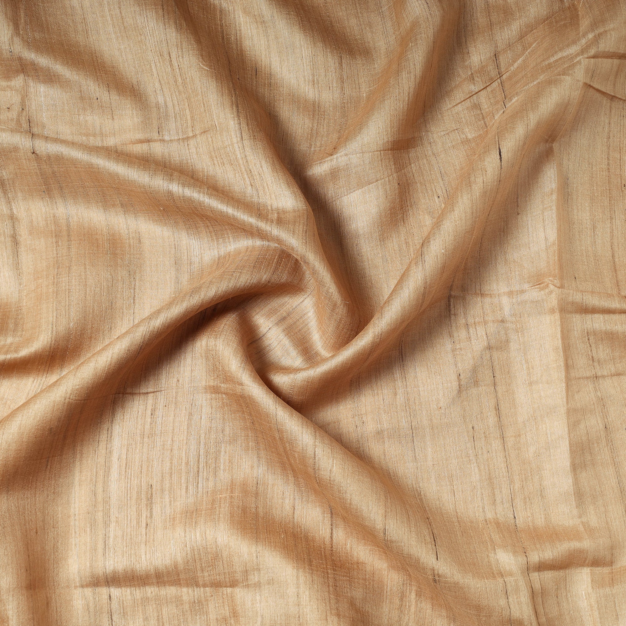 ITOKRI CRAFTS INITIATIVE Beige - Vidarbha Handloom Pure Tussar Ghicha Silk Precut Fabric 01 - view 2