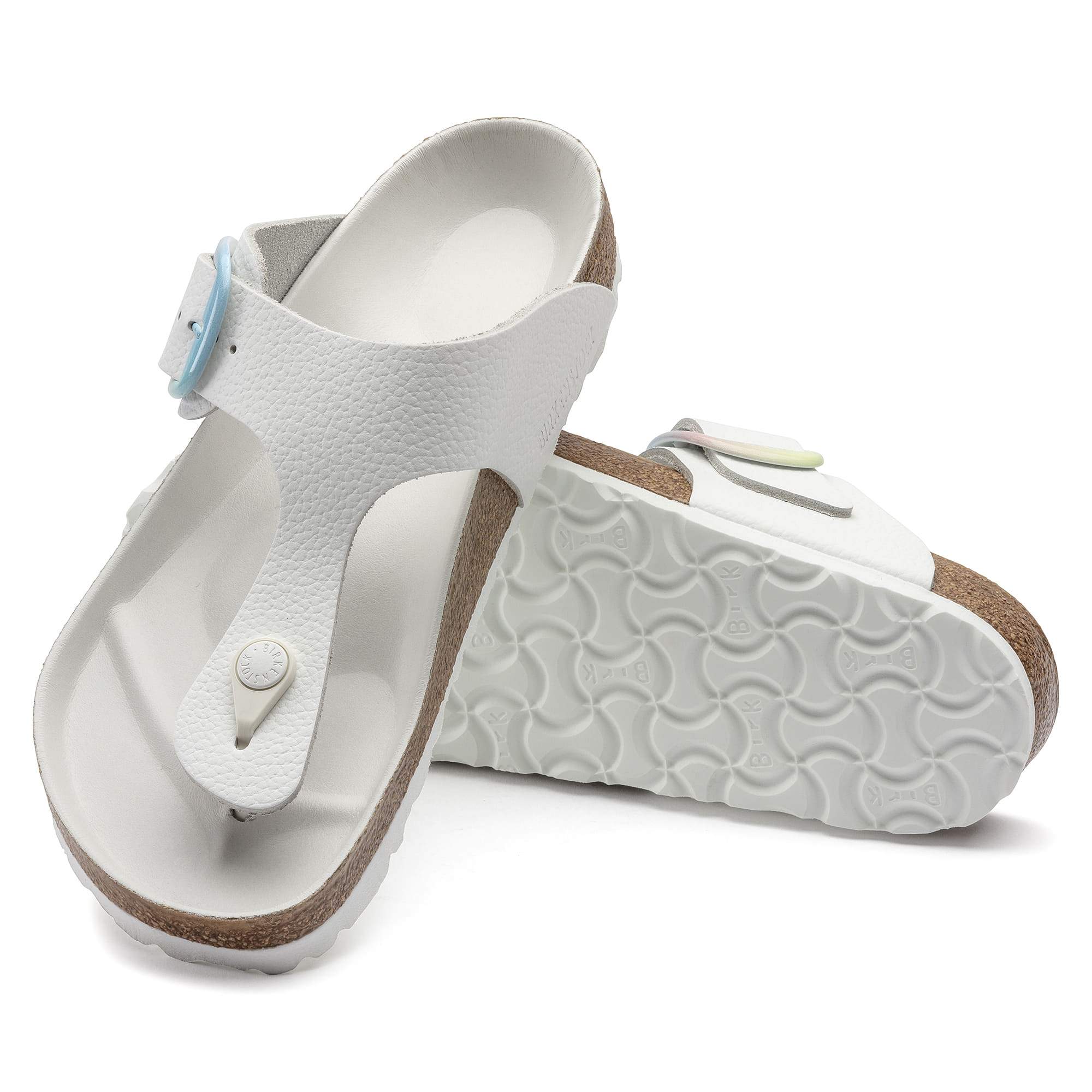 Birkenstock Gizeh Big Buckle Natural Leather – White White