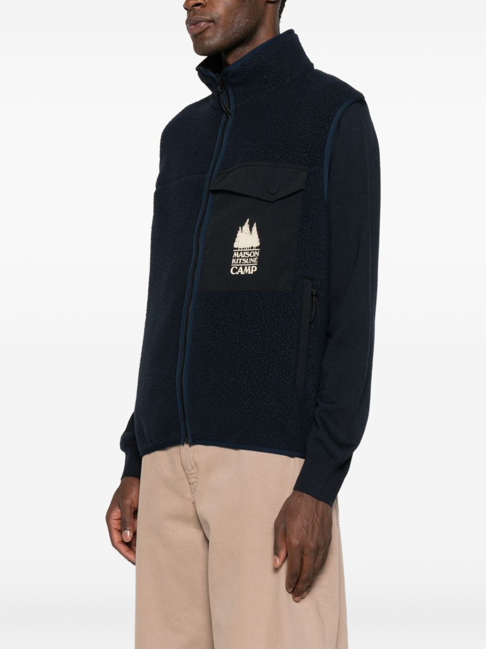 Maison Kitsuné Fleece zipped vest – Polyester 100% - view 2