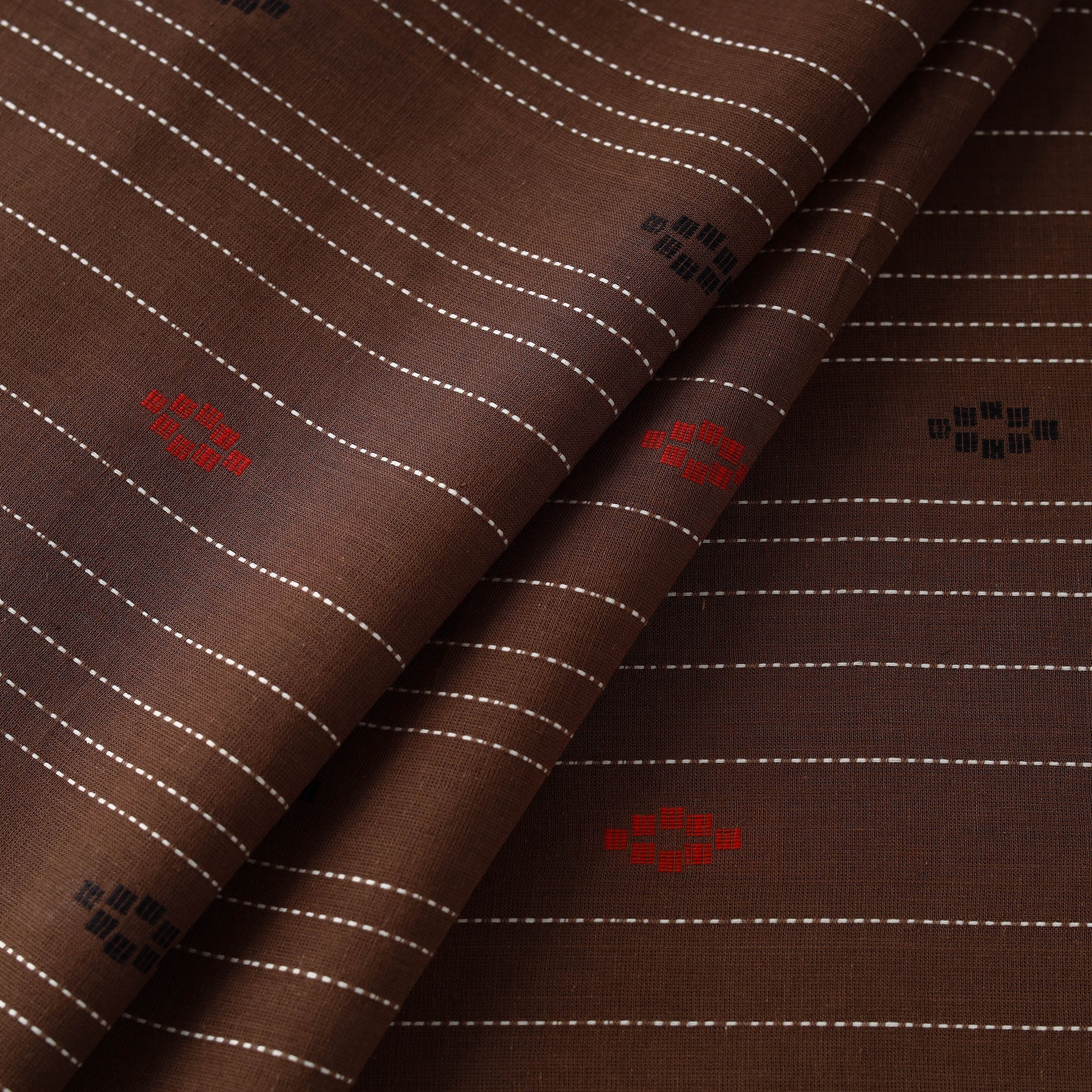 ITOKRI CRAFTS INITIATIVE Brown - Prewashed Cotton Jacquard Fabric 24 - view 2