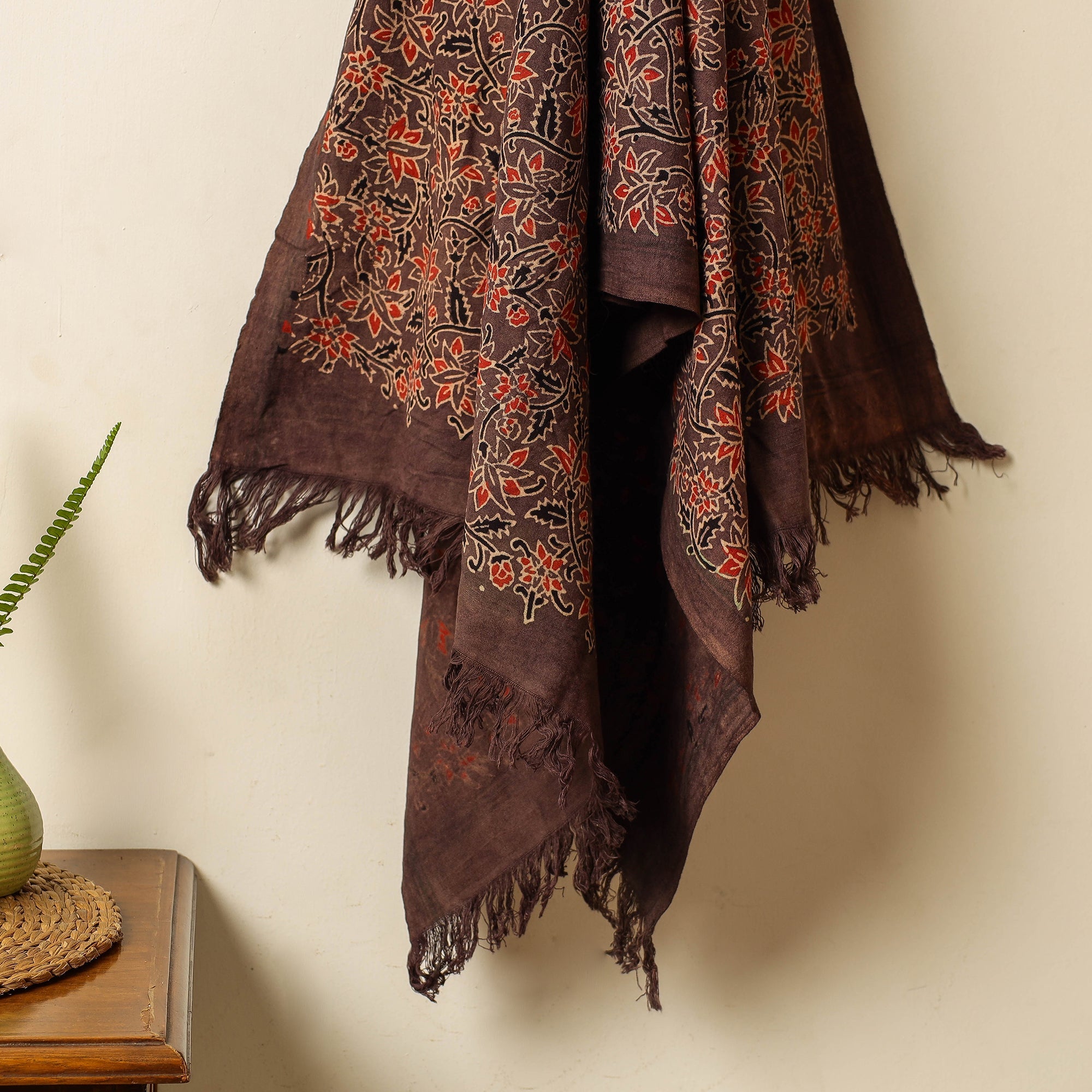 KACHCHH JI CHHAAP Brown - Block Print Cotton Ajrakh Handloom Towel - view 2