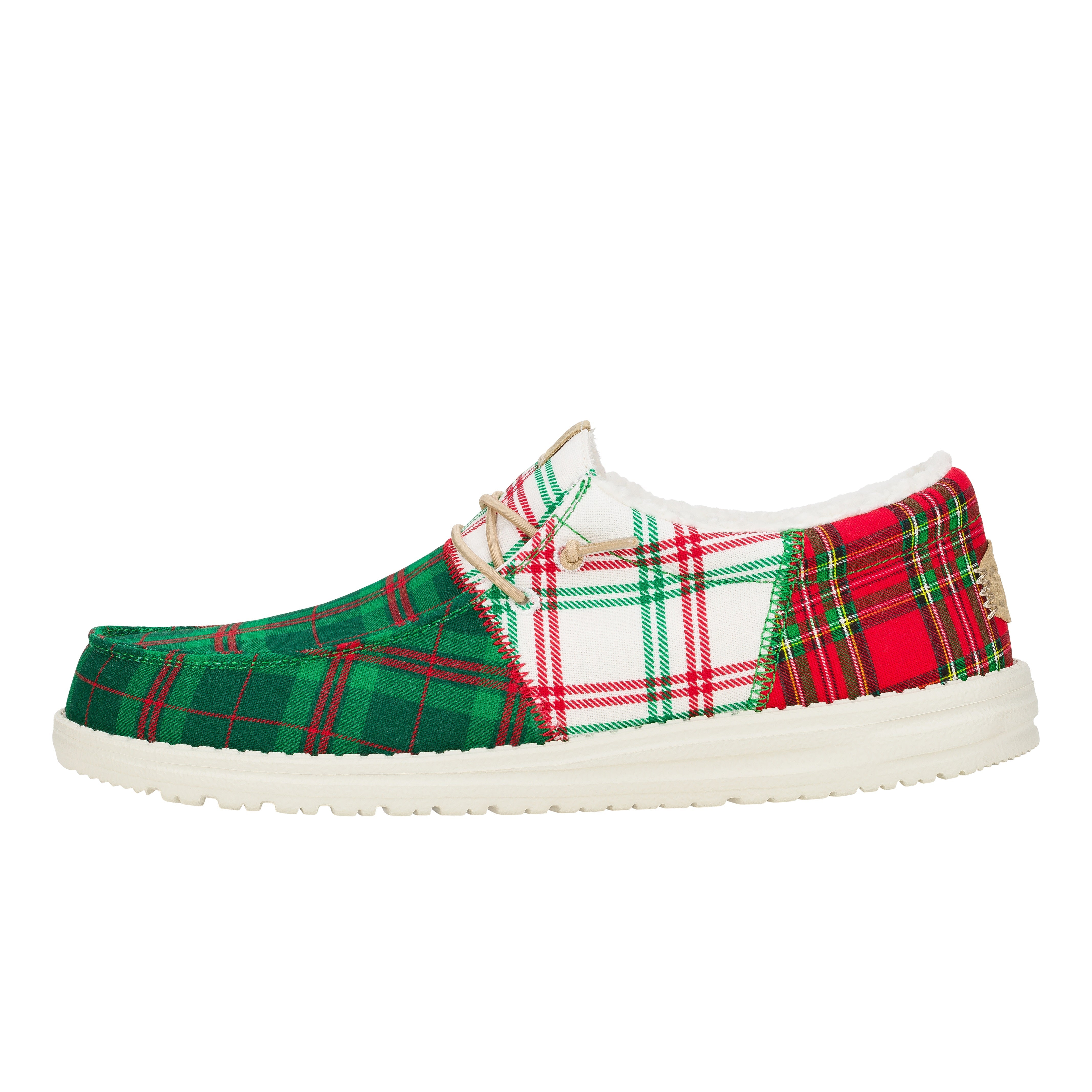 HEYDUDE shoes Wally Tri Tartan Plaid - Green/White/Red