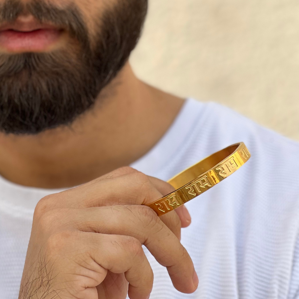 Branta Divine Ram Men's Gold Bracelet - view 2