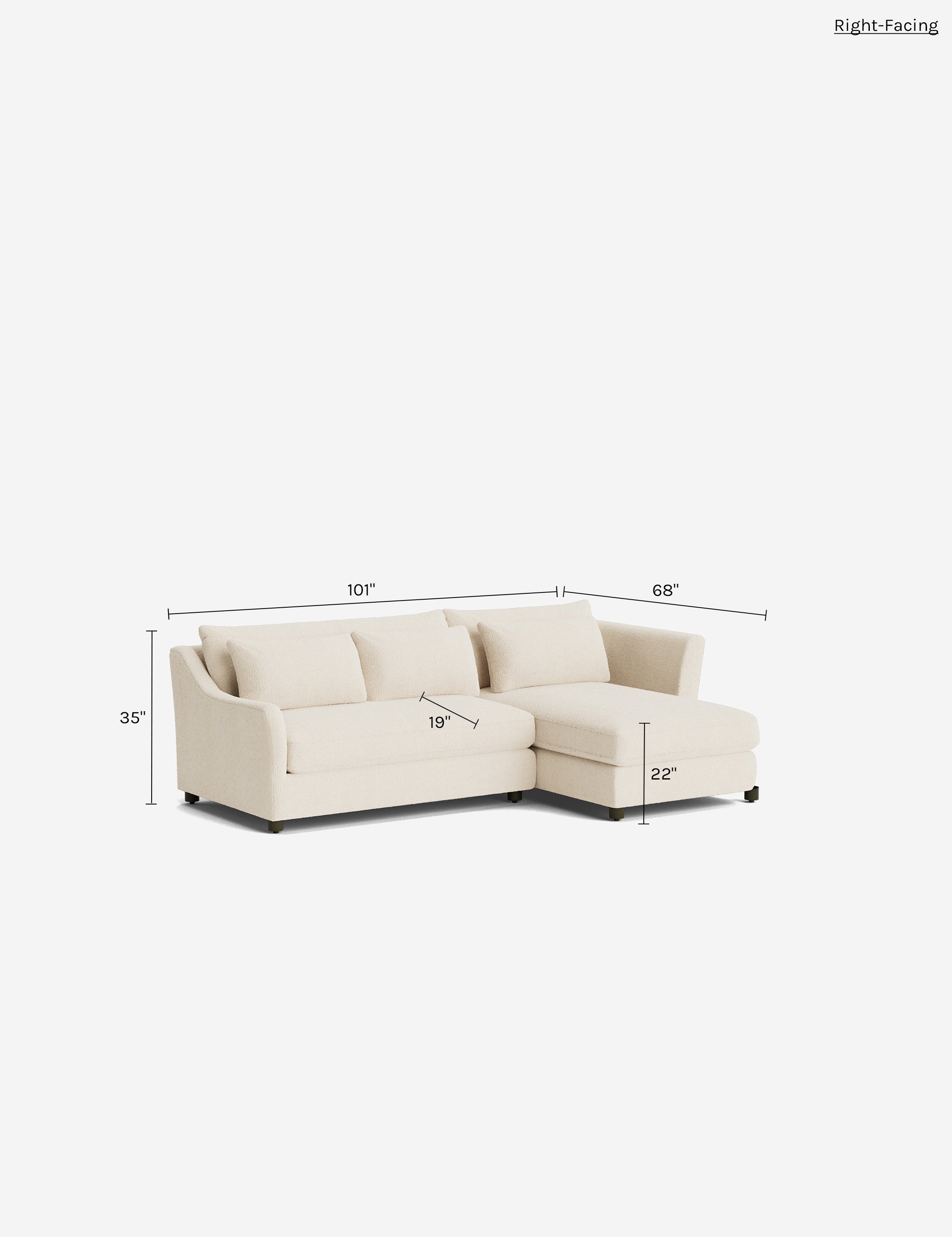 Lulu and Georgia Niven Chaise Sectional Sofa - view 249