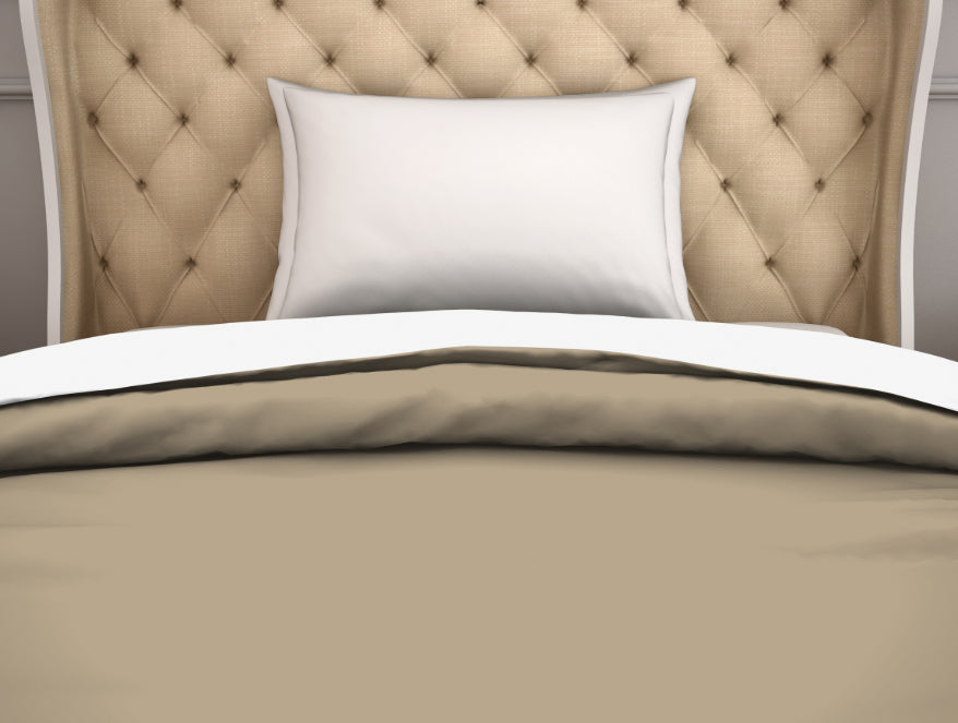 Spaces India Solid Taupe/White - Brown 100% Cotton Shell Single Quilt / AC Comforter - Hygro By Spaces - view 3