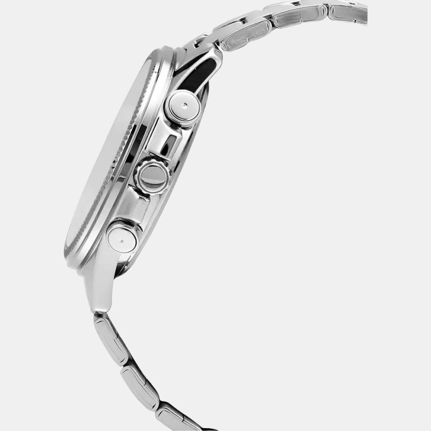 Casio Enticer Men Quartz Silver Dial Chronograph Stainless Steel Watch A837 - view 2