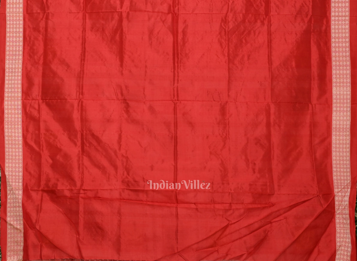 IndianVillèz White with Multicolor Ashwini Odisha Ikat Sambalpuri Silk Saree - view 5