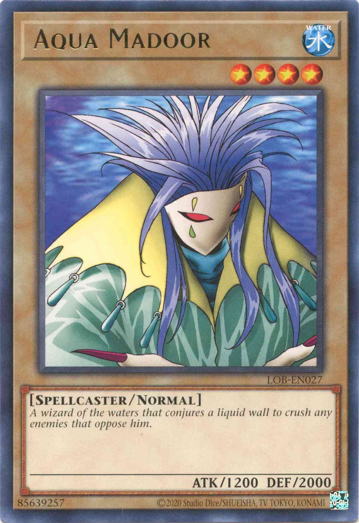 Yu-Gi-Oh! Aqua Madoor - 25th Anniversary - LOB-EN027 - Rare - Unlimited