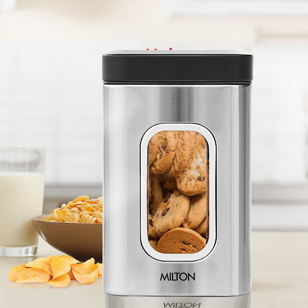 Steel Clear Square Jar (Milton) - view 3