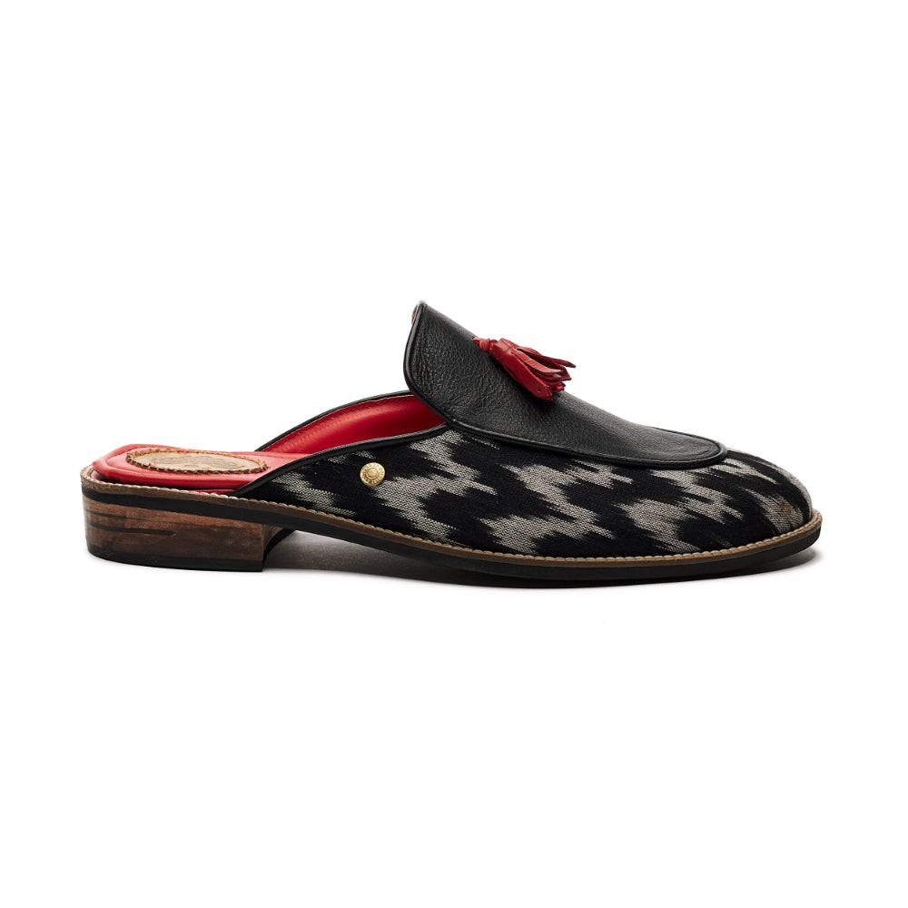 Banjaaran India Ikat Mules Men – Coal - view 3