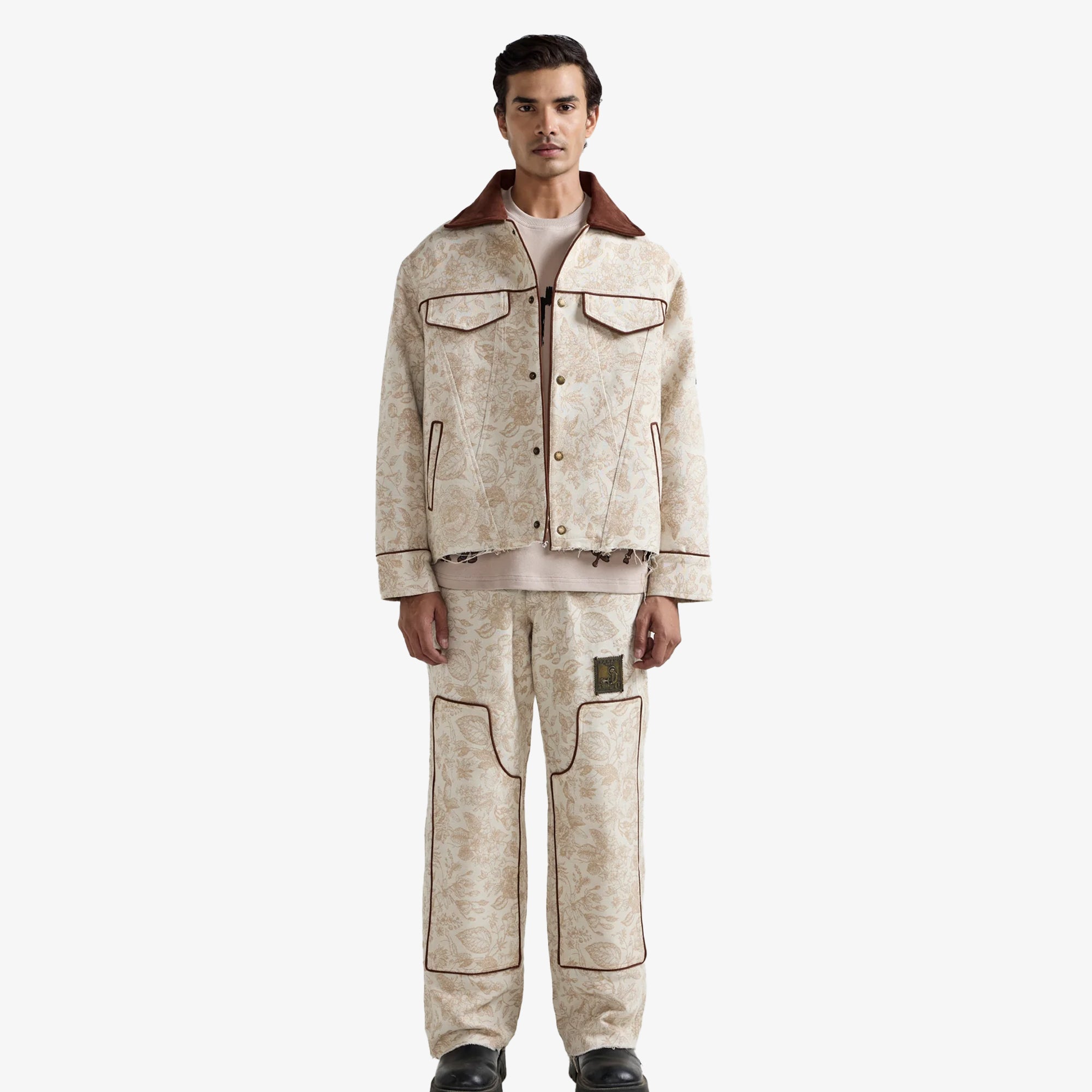 F A R A K | Handmade Jacquard Jacket { Beige - view 8