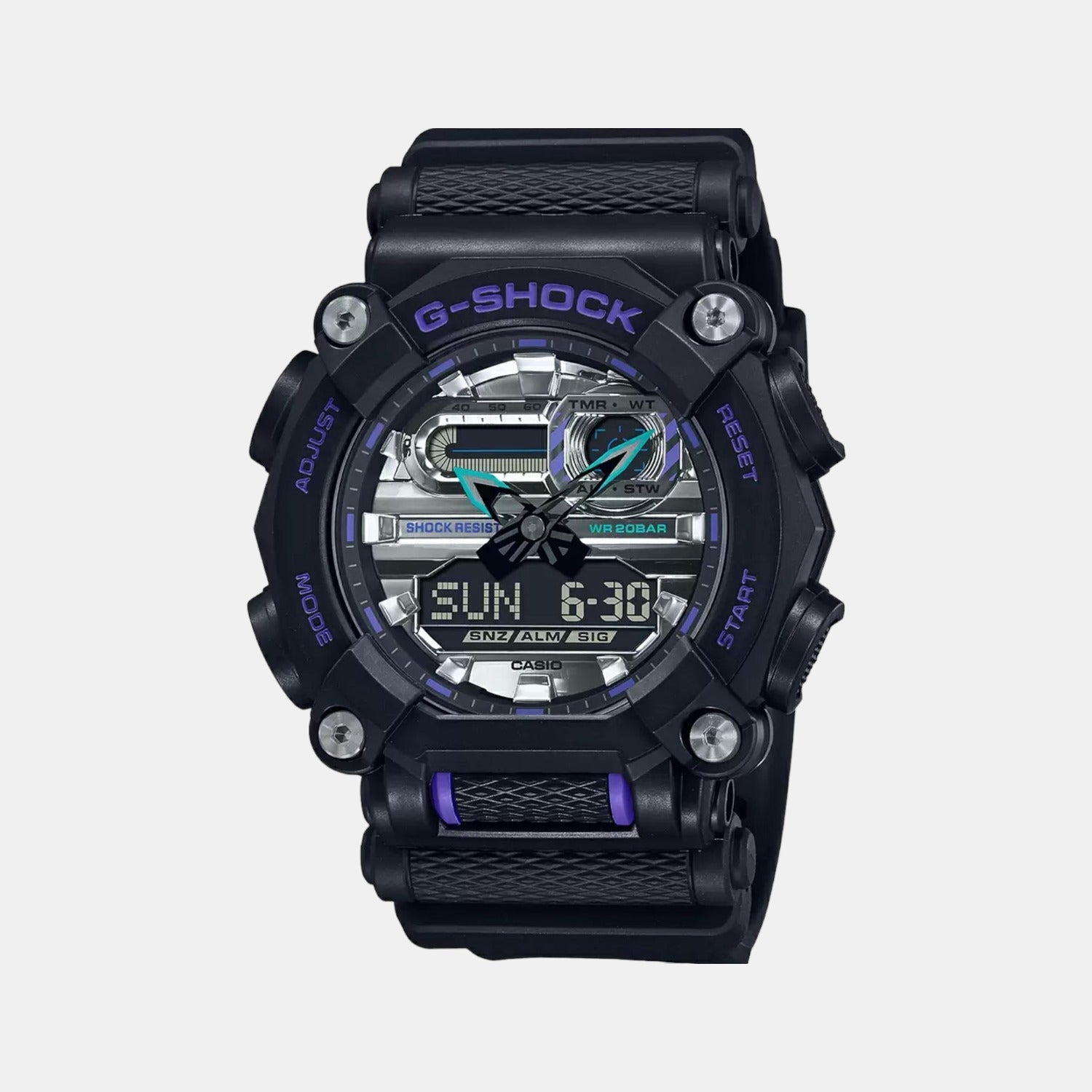 Casio G-Shock Men Quartz Two Tone Dial Digital Resin Watch G1150