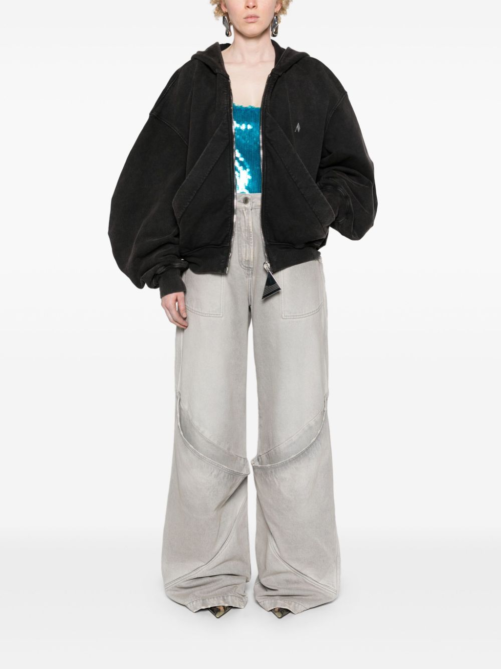 The Attico Wide-leg denim cotton jeans - view 4