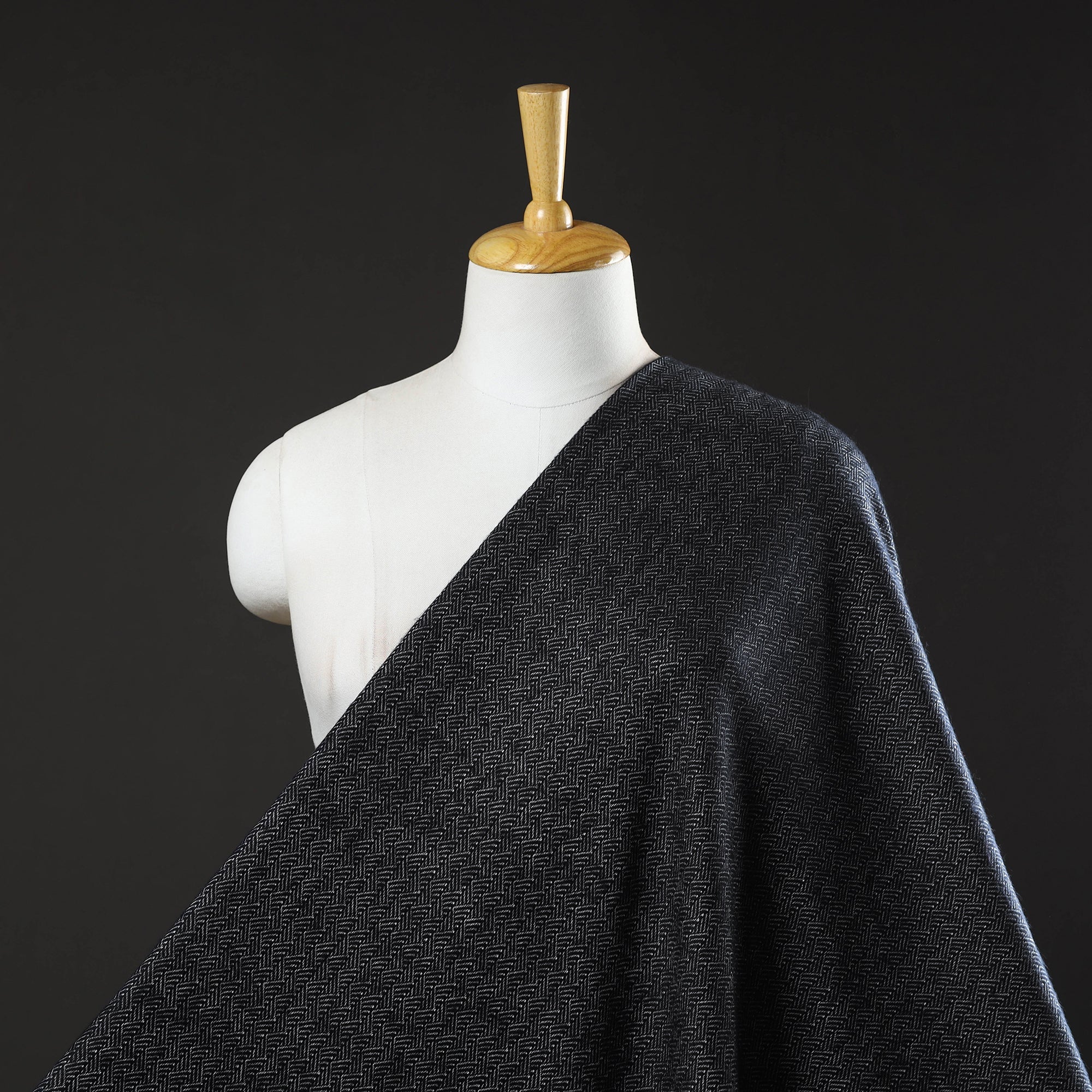 ITOKRI CRAFTS INITIATIVE Black - Acrylic Fine Wool Fabric 32 - view 2