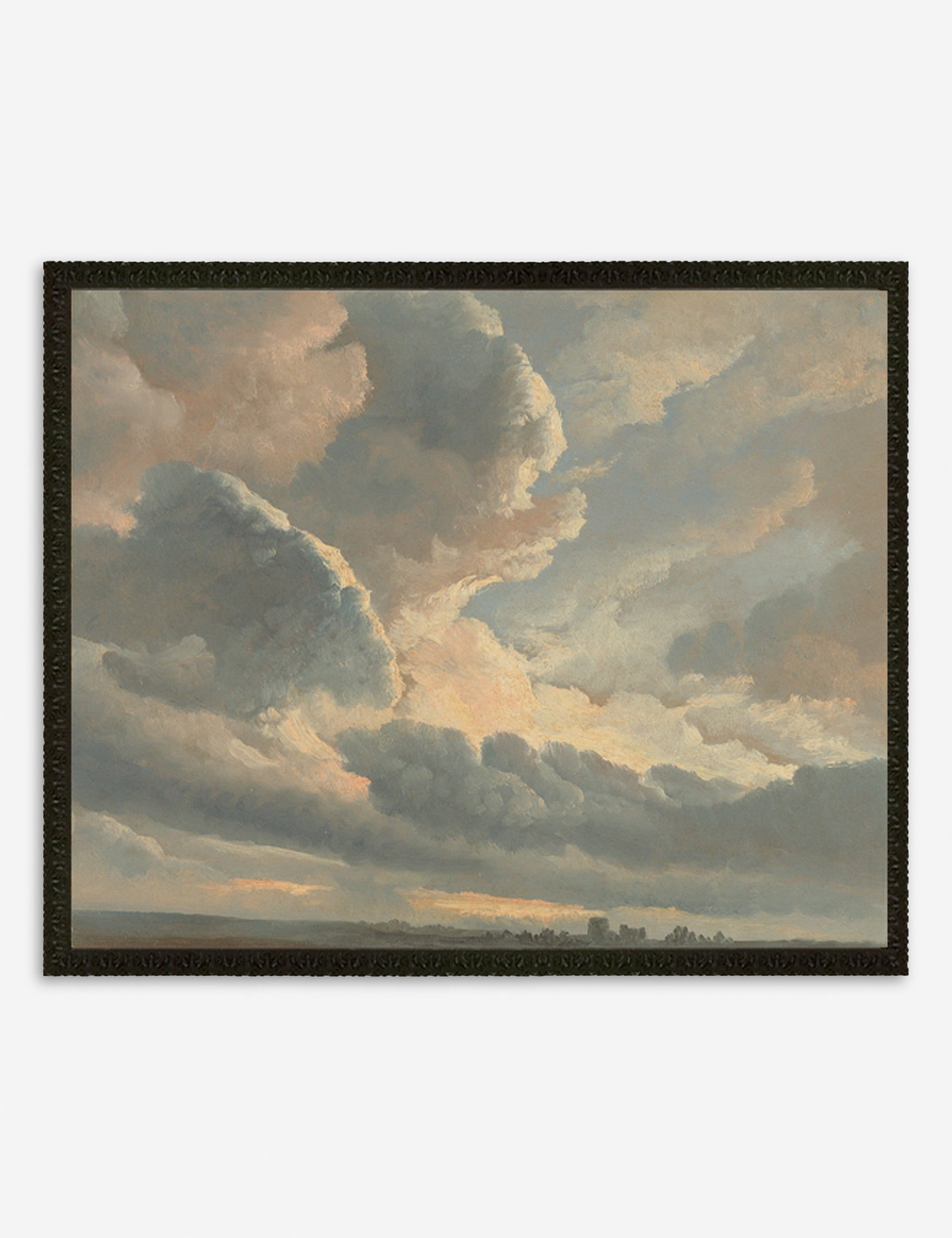 Lulu and Georgia Study of Clouds with a Sunset near Rome Wall Art by Simon Alexandre Clement Denis - view 2