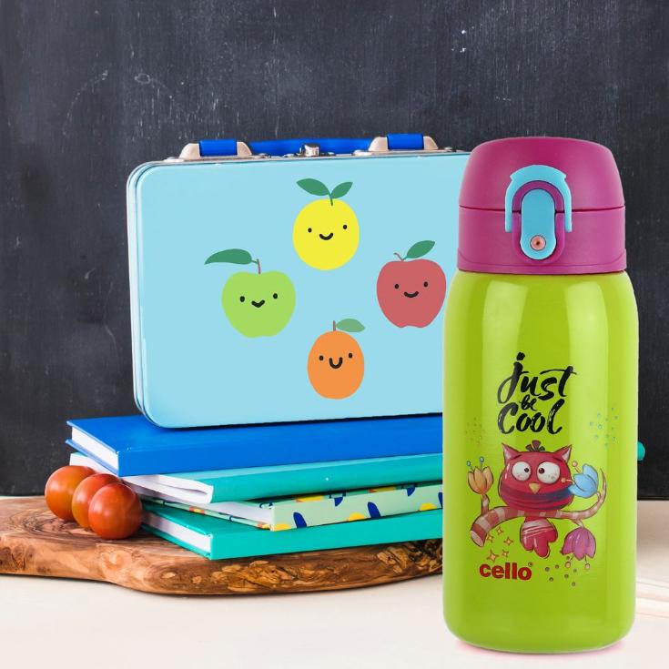 Cello Junior 375 Hot & Cold Stainless Steel Kids Water Bottle, 375ml
