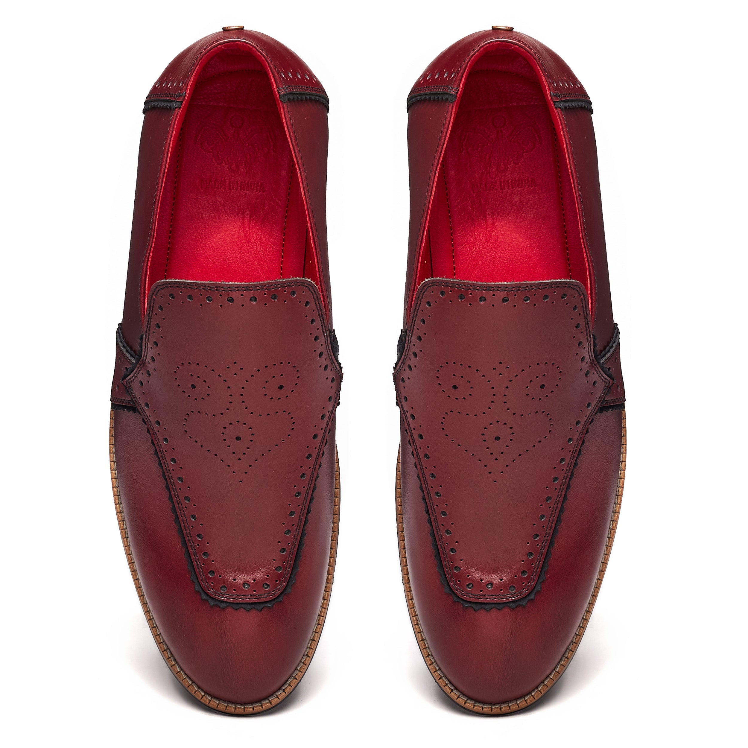 Banjaaran Studio Wazir Loafers Men – Oxblood - view 2