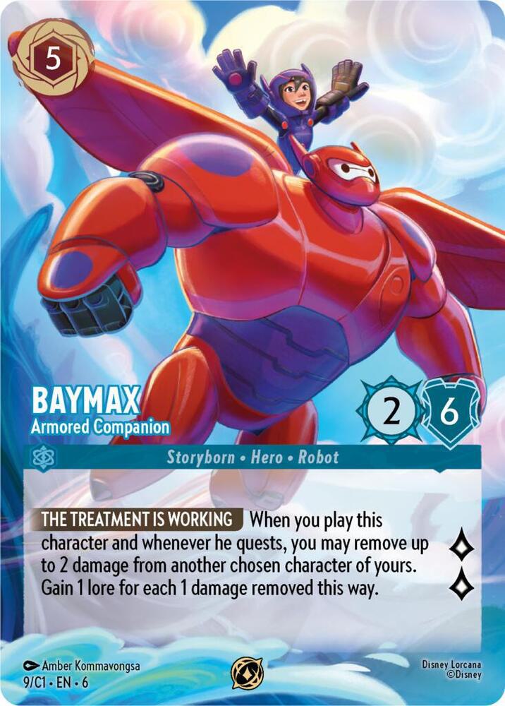 C1 disney lorcana – Baymax - Armored Companion - 9/C1 [Disney Lorcana Promo Cards] [Non-Foil]