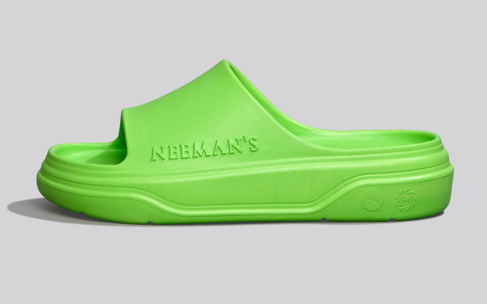 Neeman's Cushers Slides For Women : Neon Green