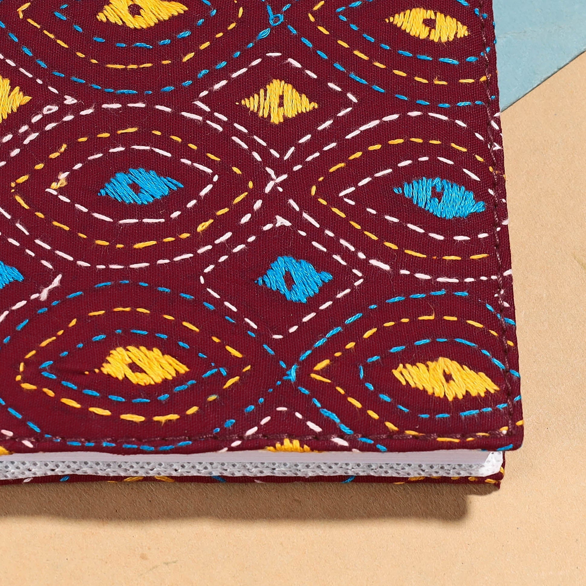 ASALKAAR Bengal Kantha Work Handcrafted Notepad (5 x 4 in) - view 2