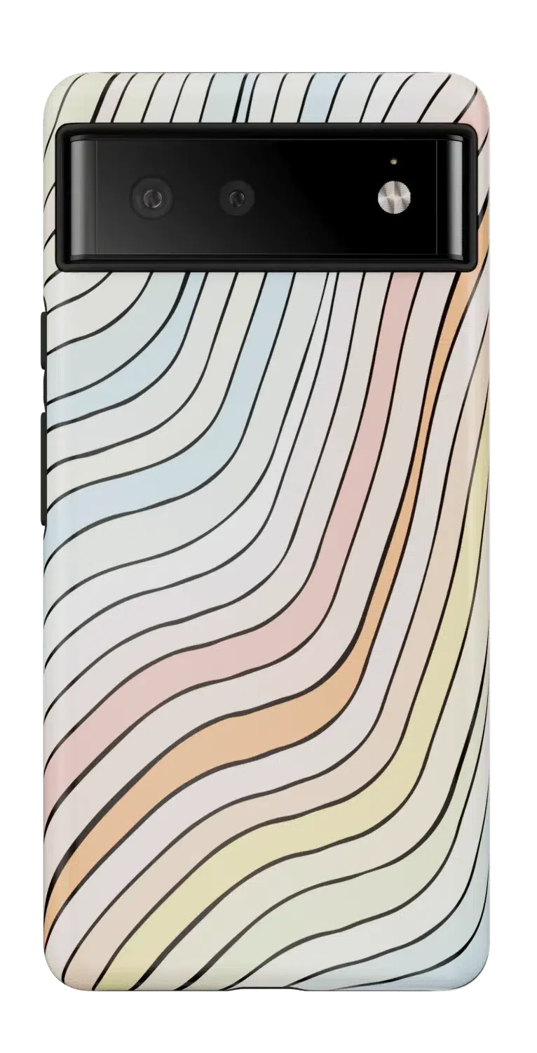 Casetry Ride The Wave | Pastel Rainbow Lined Google Pixel Case