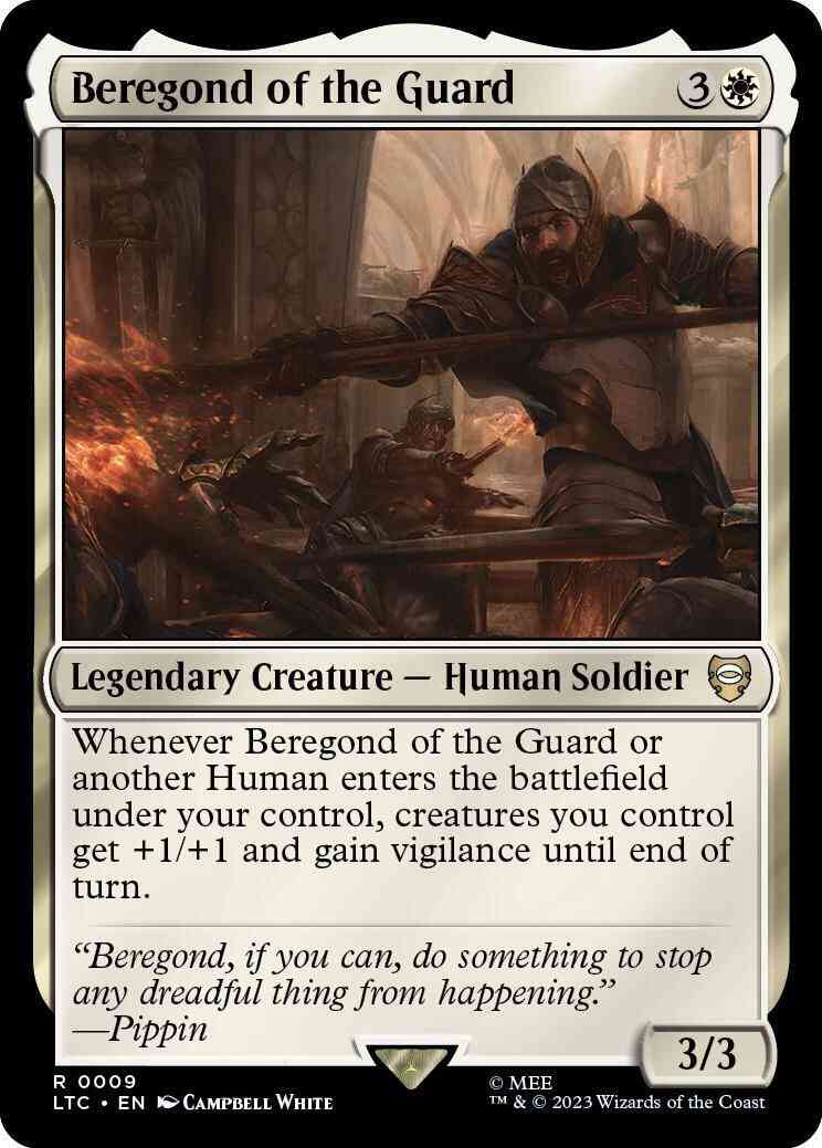 9 the lord – Magic Beregond of the Guard [9] [The Lord of the Rings: Tales of Middle-earth: Commander] [Non-Foil]