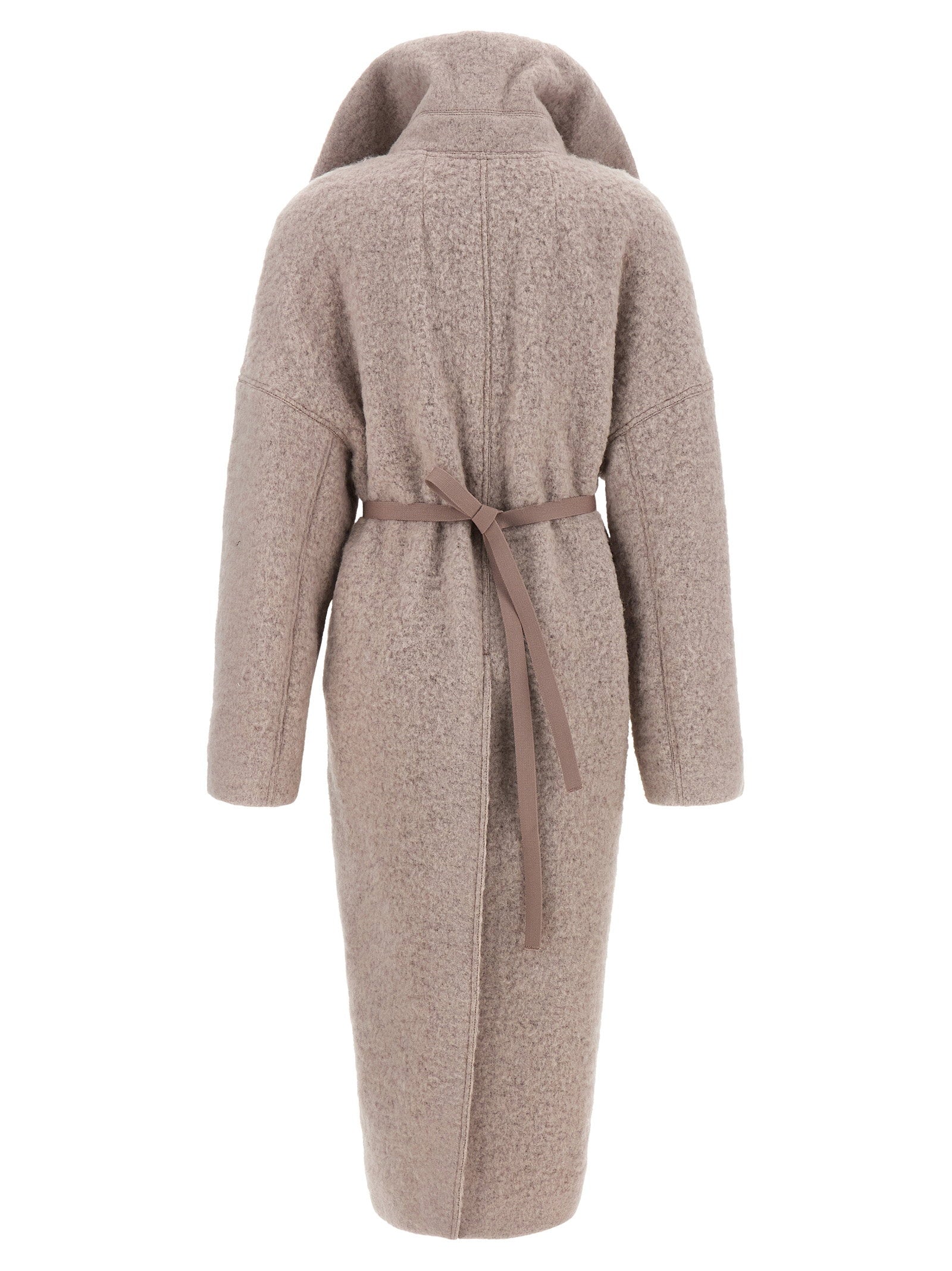 Rick Owens Dracucollar Belted Coat – 63% wa 31% wo 6% nylon - view 2
