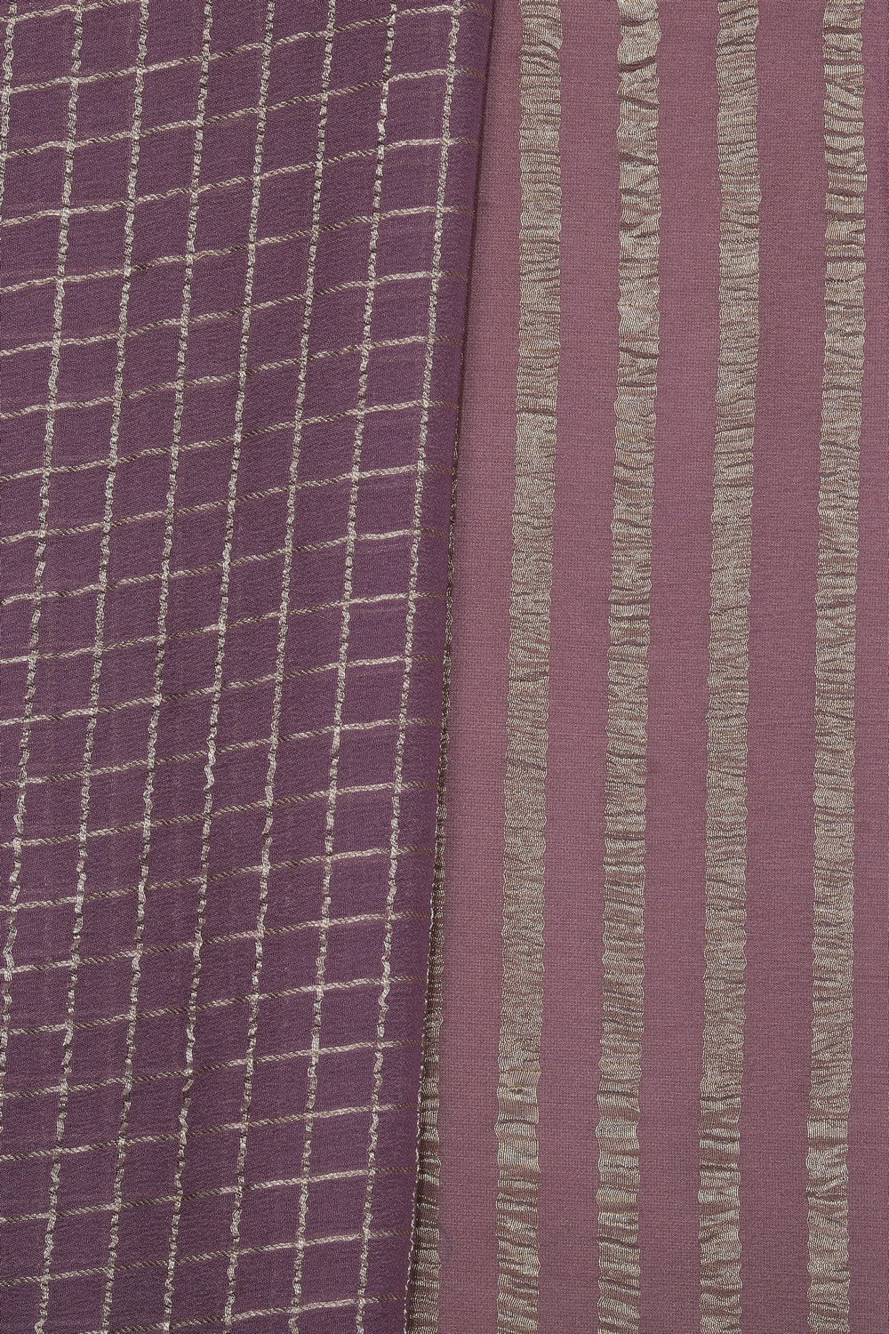 Kalanjali Georgette Purple Saree – Women's - view 2