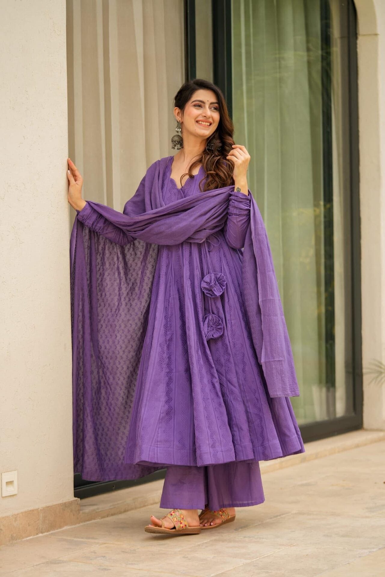 Idaho-o Sheeja purple suit set - view 2