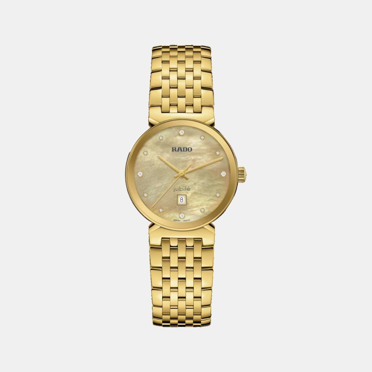 Rado Florence Women Quartz Gold Dial Analog Stainless Steel Watch R48915903