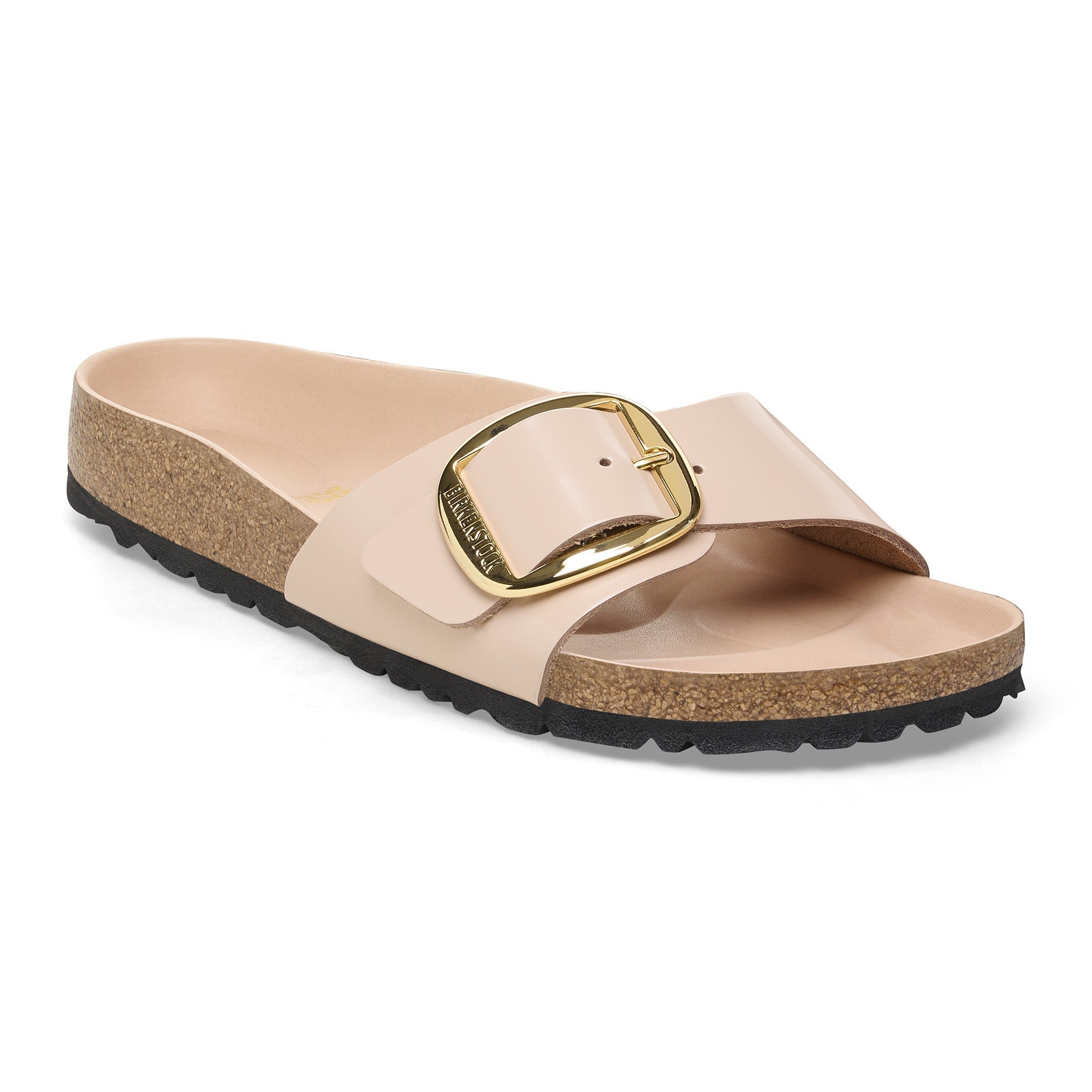 Birkenstock Madrid Big Buckle Natural Leather Patent - view 6