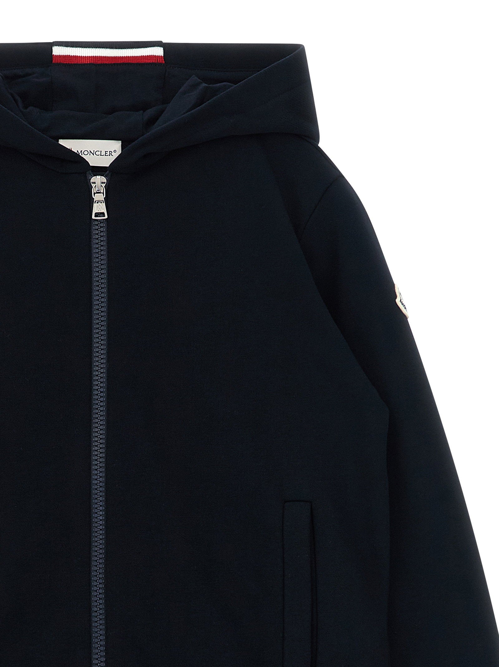 Moncler Enfant Logo Patch Hoodie – 95% cotton, 5% elastane - view 3