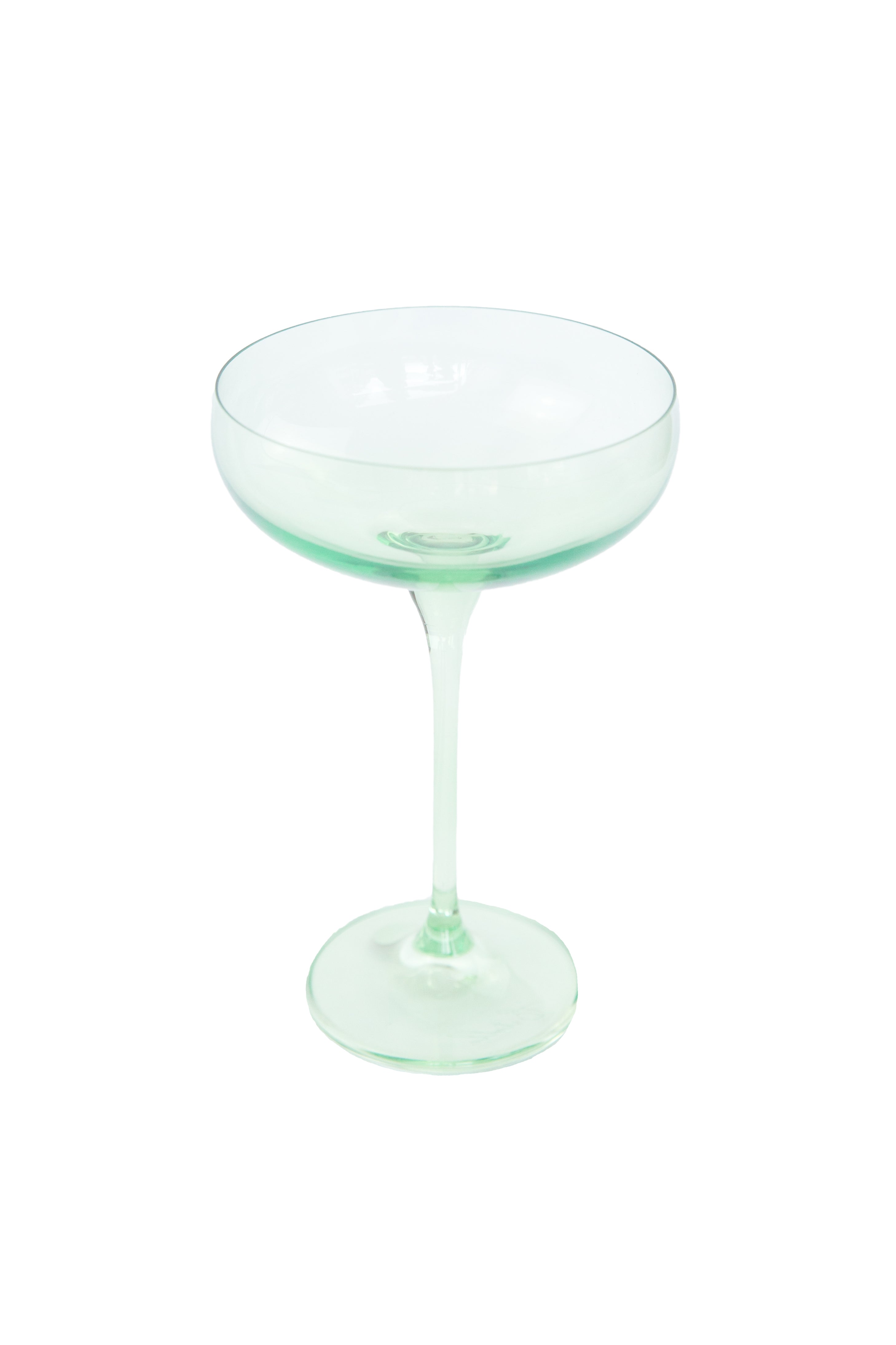 Estelle Colored Glass Estelle Colored Champagne Coupe Stemware - Set of 6 {Mint Green} - view 7