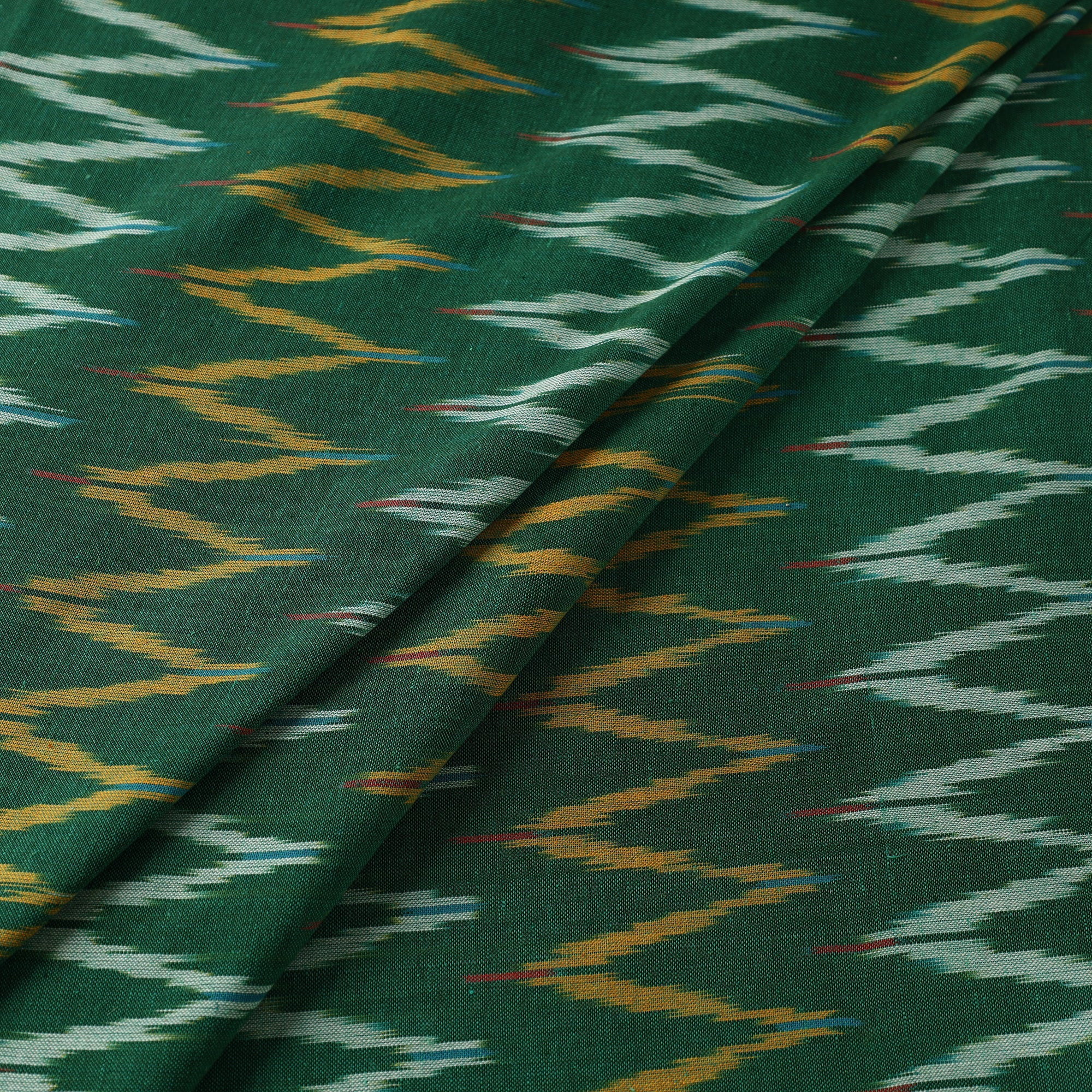 SOUTH KARGHA Green - Pochampally Ikat Weave Cotton Fabric 15 - view 2