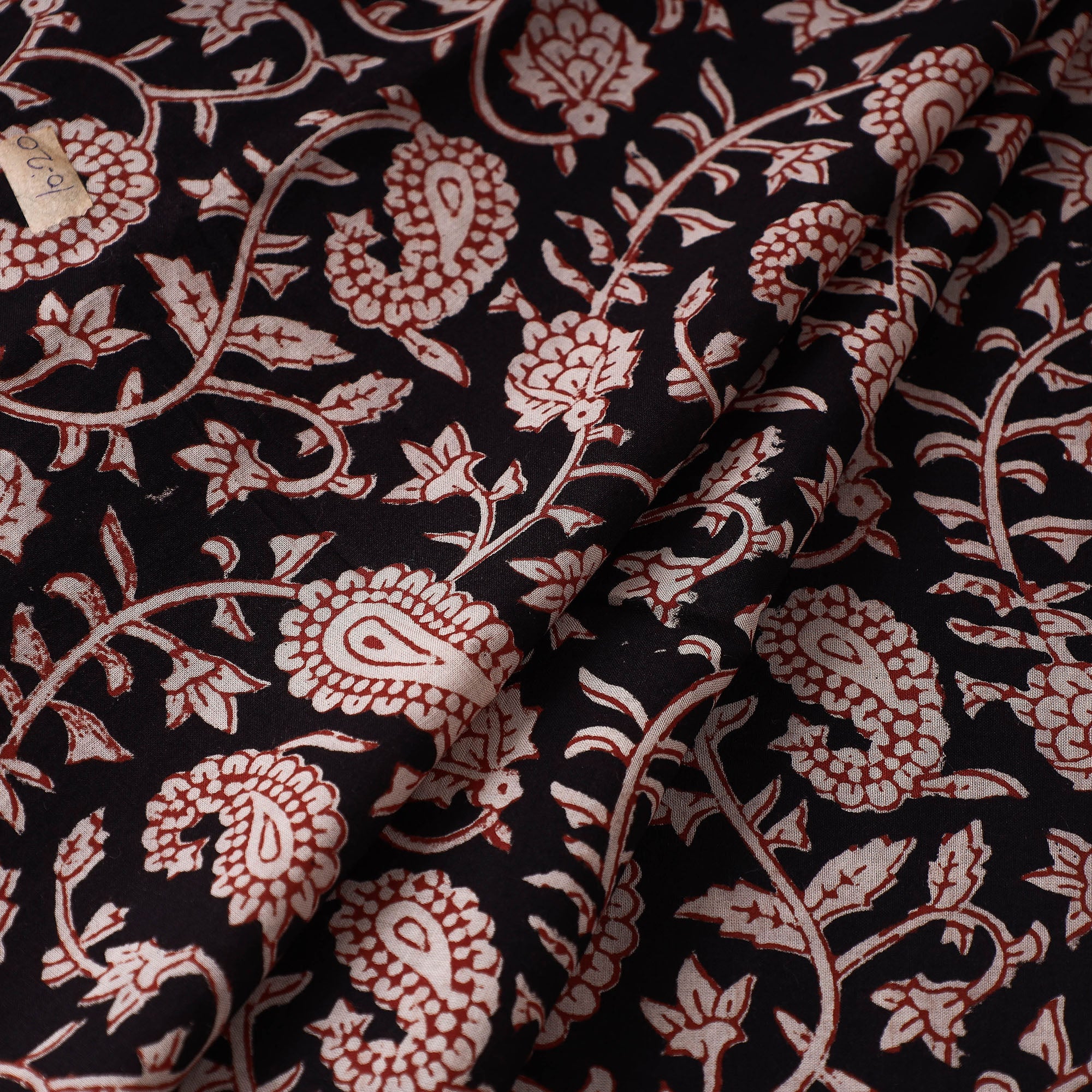HAVELI CHRONICLES Black - Bagru Block Print Cotton Fabric - view 2