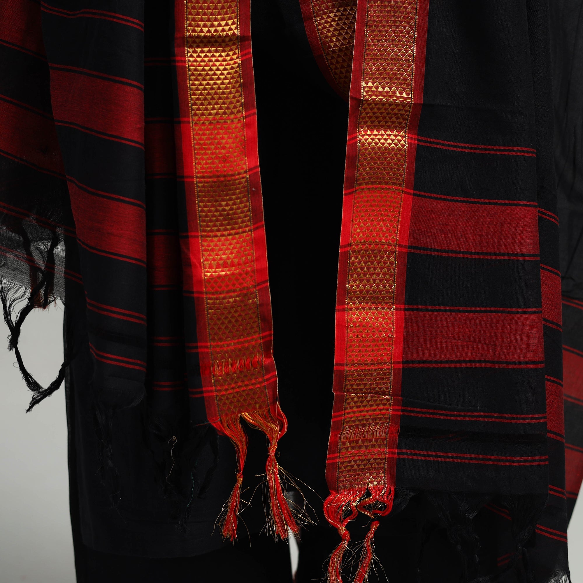 ITOKRI CASUALS Black - Cotton Dharwad Kurta Set with Palazzo & Dupatta 17 - view 7
