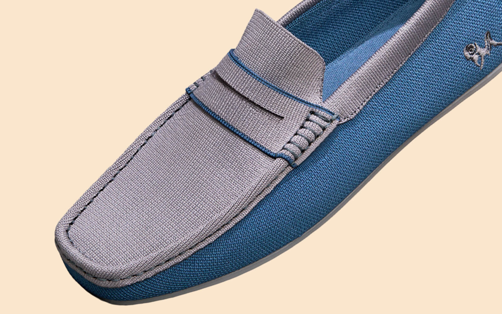 Neeman's ReLive Knit Color Block Loafers : Blue/Grey - view 7