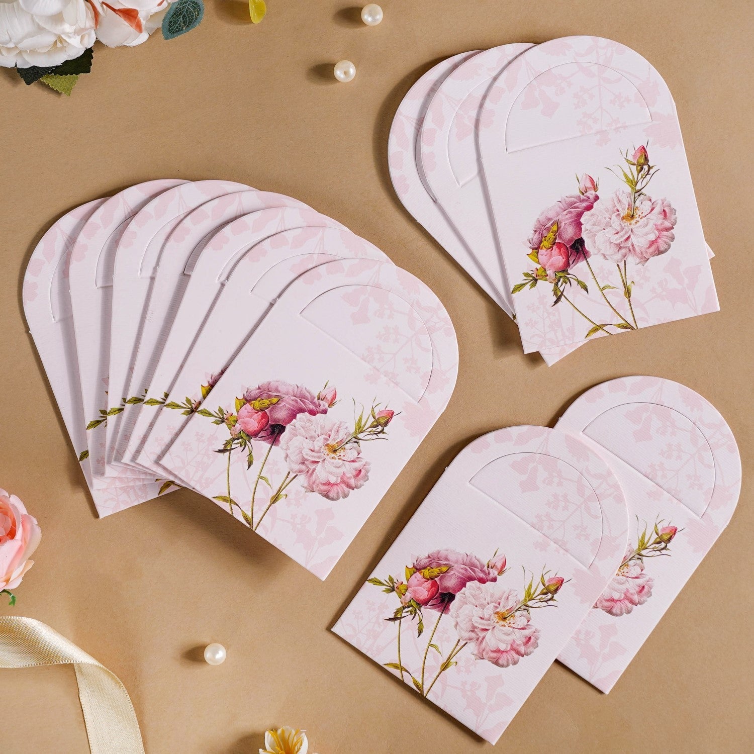 Nestasia Garden Rose Money Envelope Pastel Pink Set Of 12