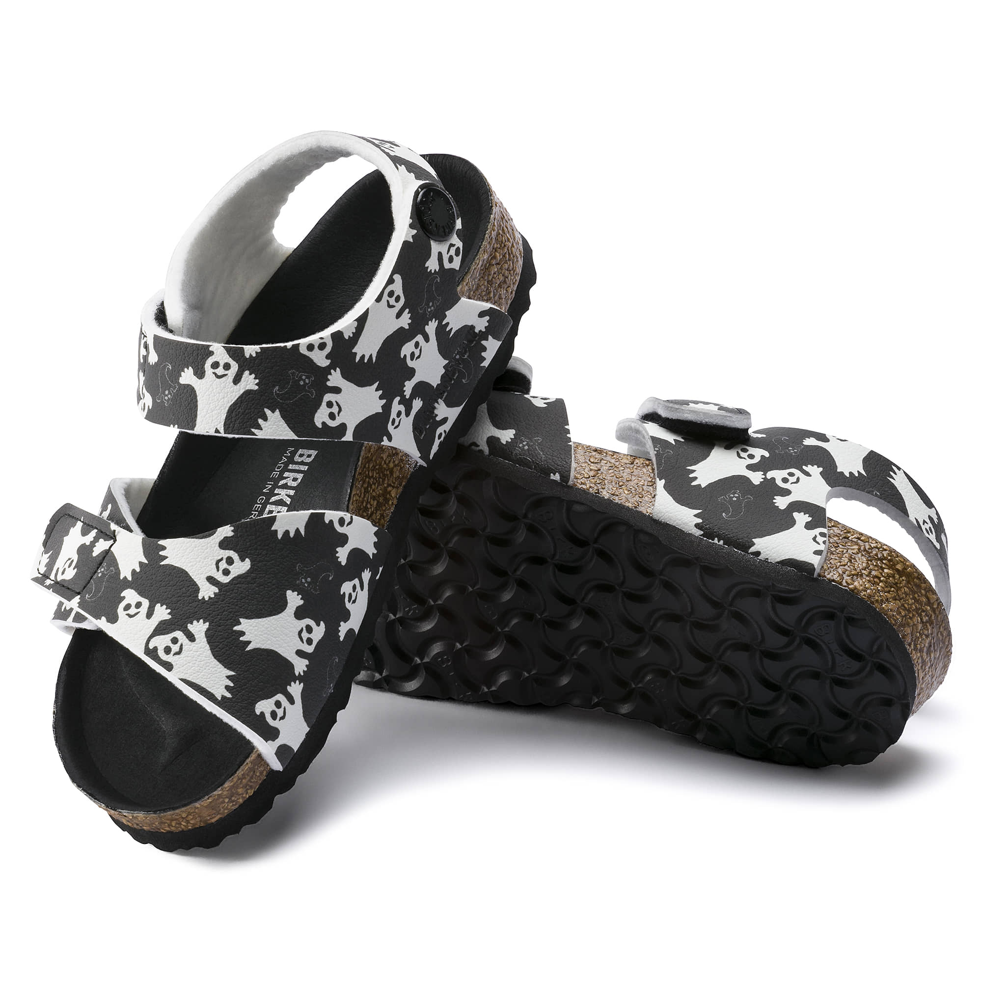 Birkenstock Palu Kids Birko-Flor – Black Black/Night Glow Ghost