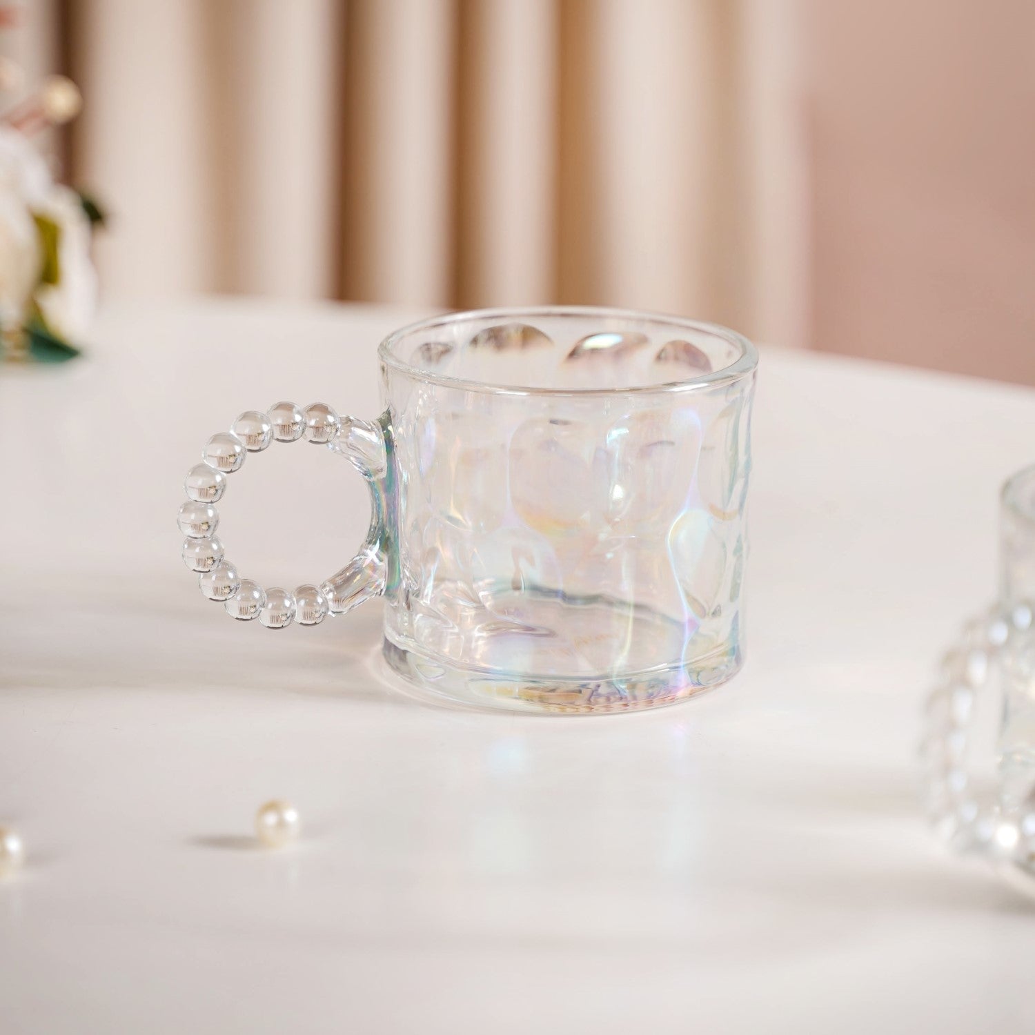 Nestasia Set Of 4 Iridescent Glass Tea Cups 325ml - view 7