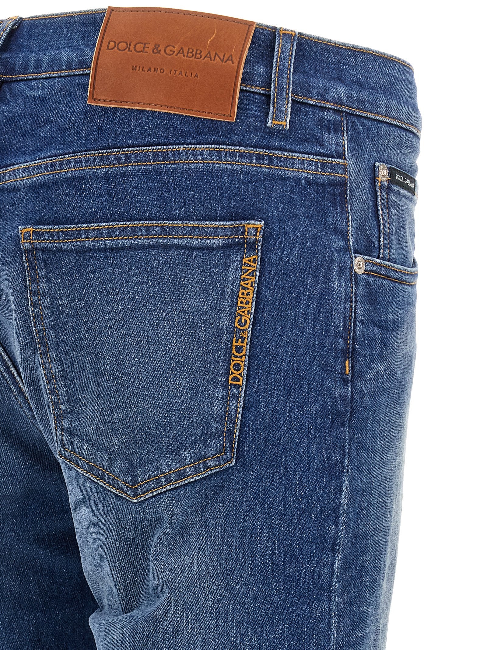 Dolce & Gabbana Logo Embroidery Jeans – 98% cotton, 2% elastane - view 4