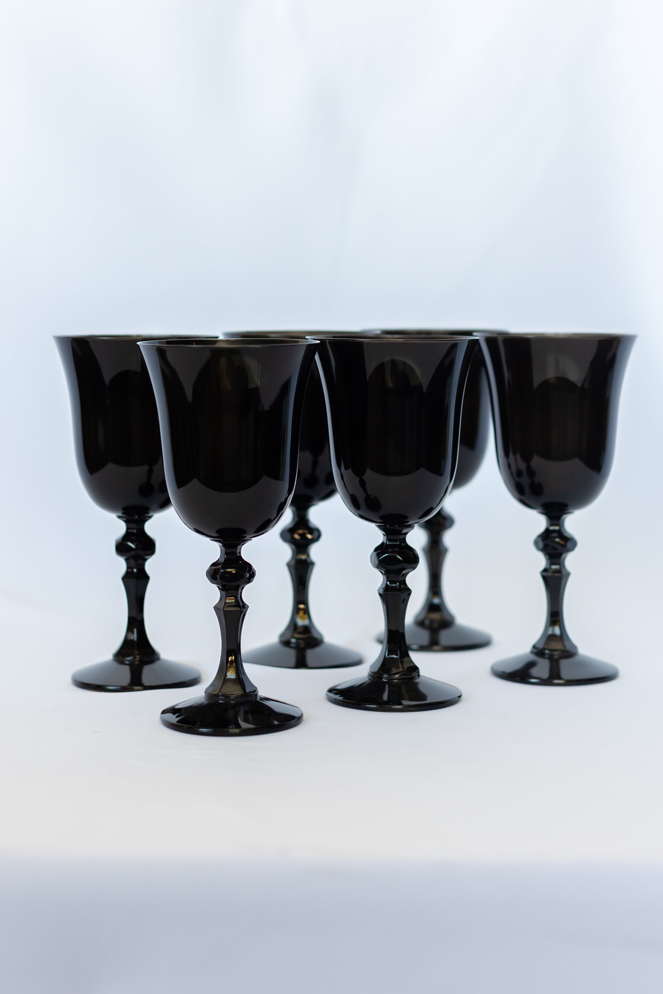 Estelle Colored Glass Estelle Colored Regal Goblet - Set of 6 {Black}