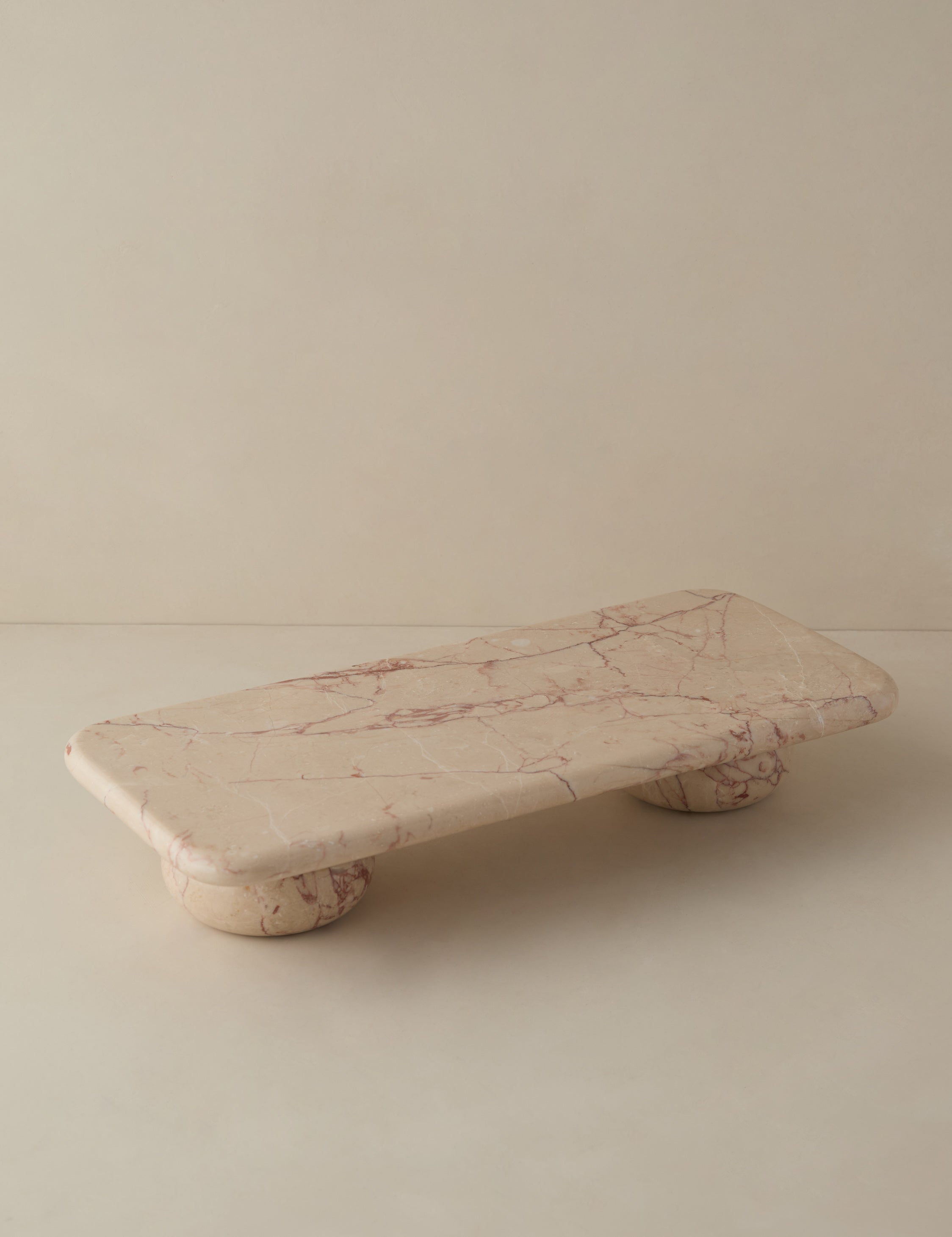 Lulu and Georgia Lusine Rectangular Marble Serving Stand - view 3
