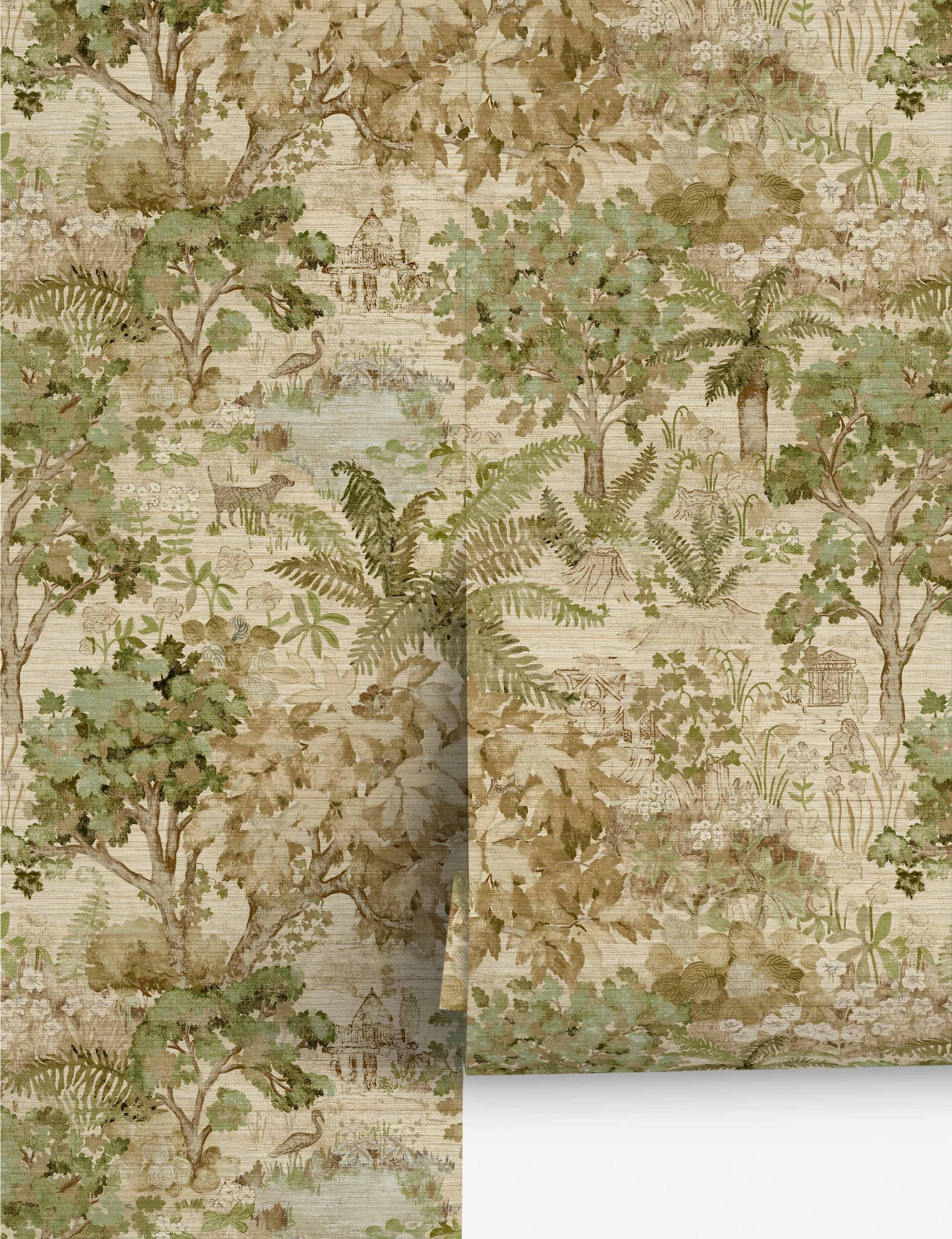 Lulu and Georgia The Stumpery Wallpaper by Sanderson