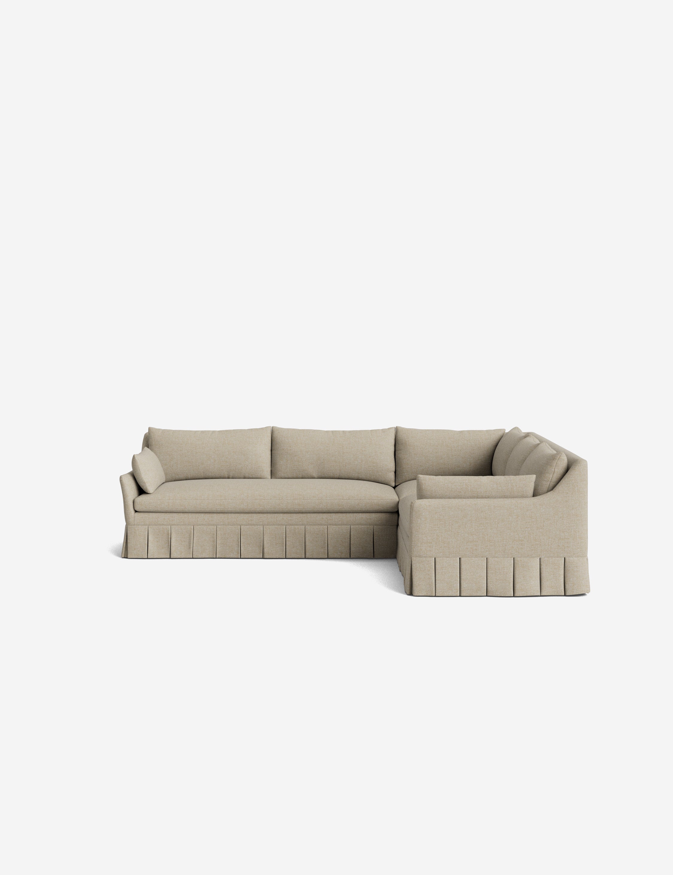 Lulu and Georgia Portola Luxe Depth Pleated Corner Sectional Sofa - view 157