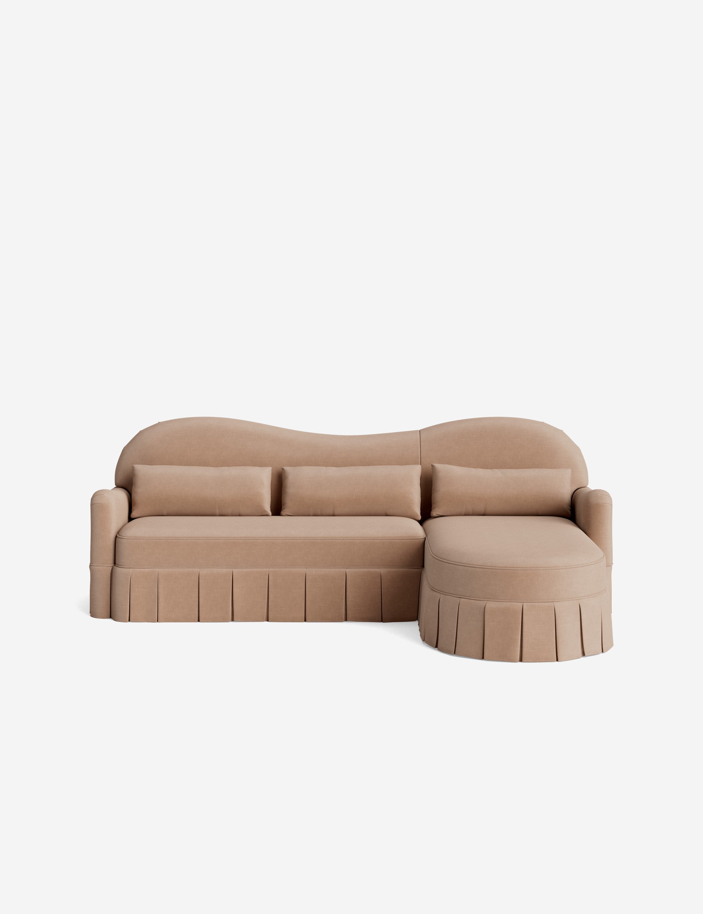 Lulu and Georgia Middleton Skirted Chaise Sectional Sofa by Ginny Macdonald