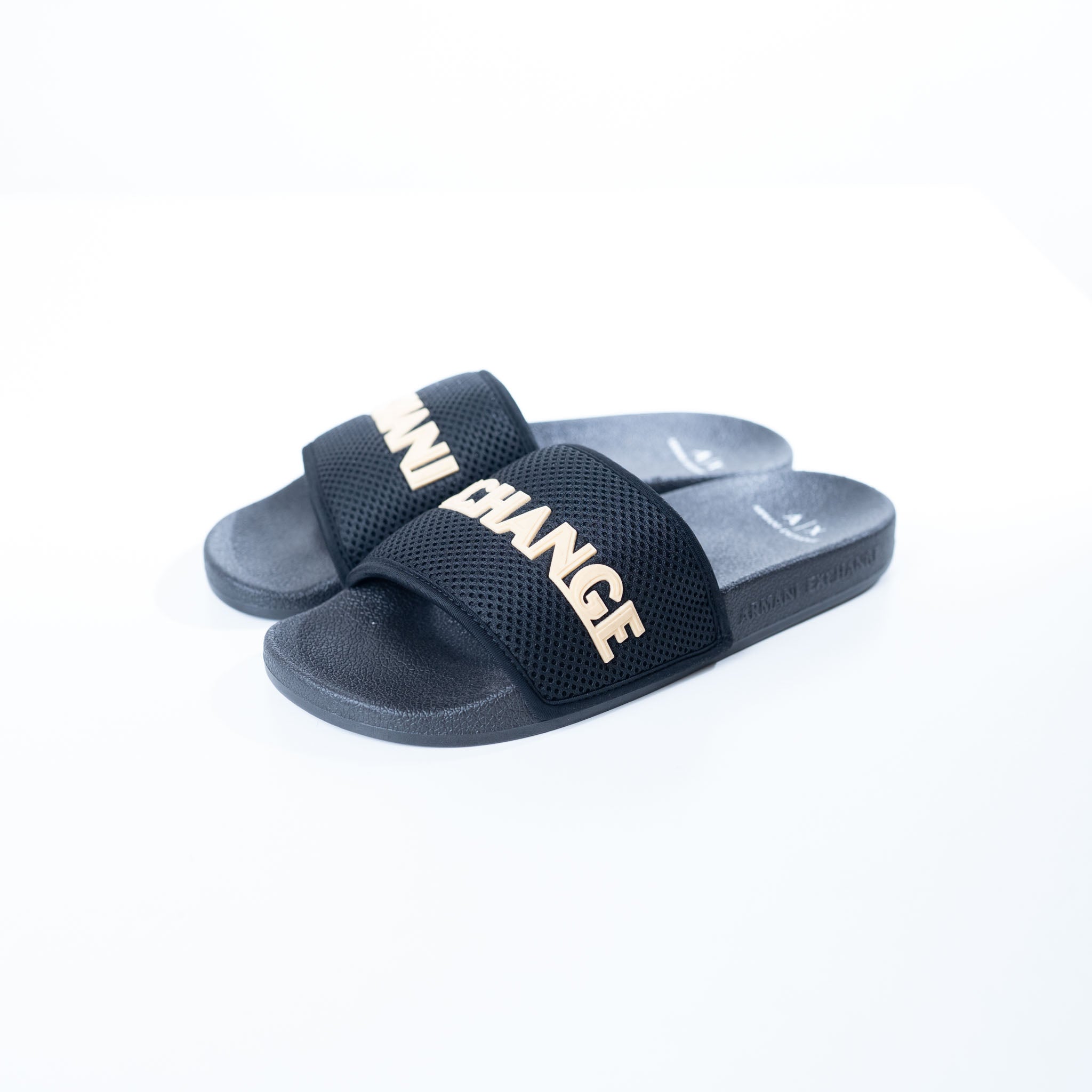 Armani Exchange Black Beach Slippers - view 2