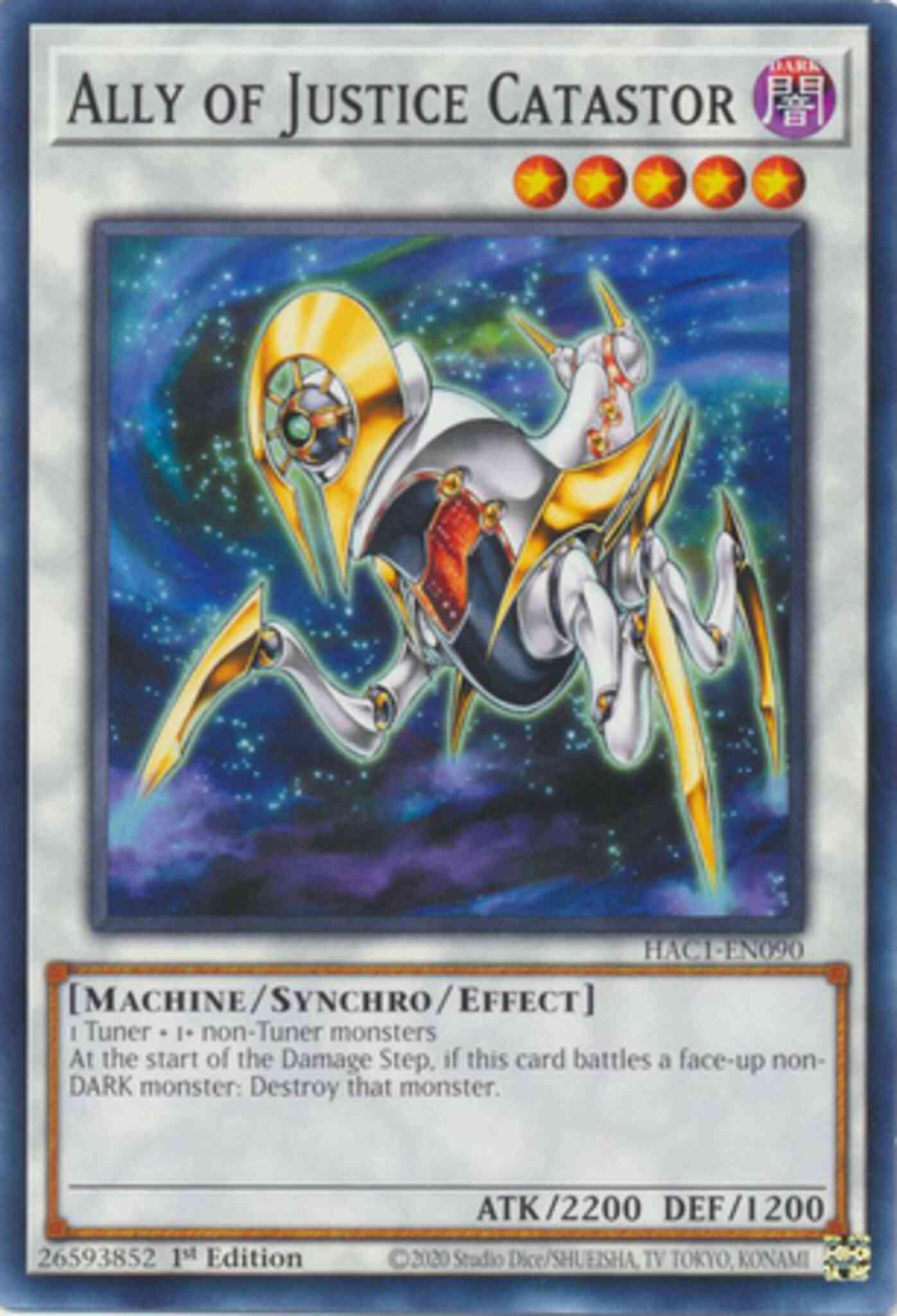 Yu-Gi-Oh! Ally of Justice Catastor - HAC1-EN090 - Common - 1st Edition
