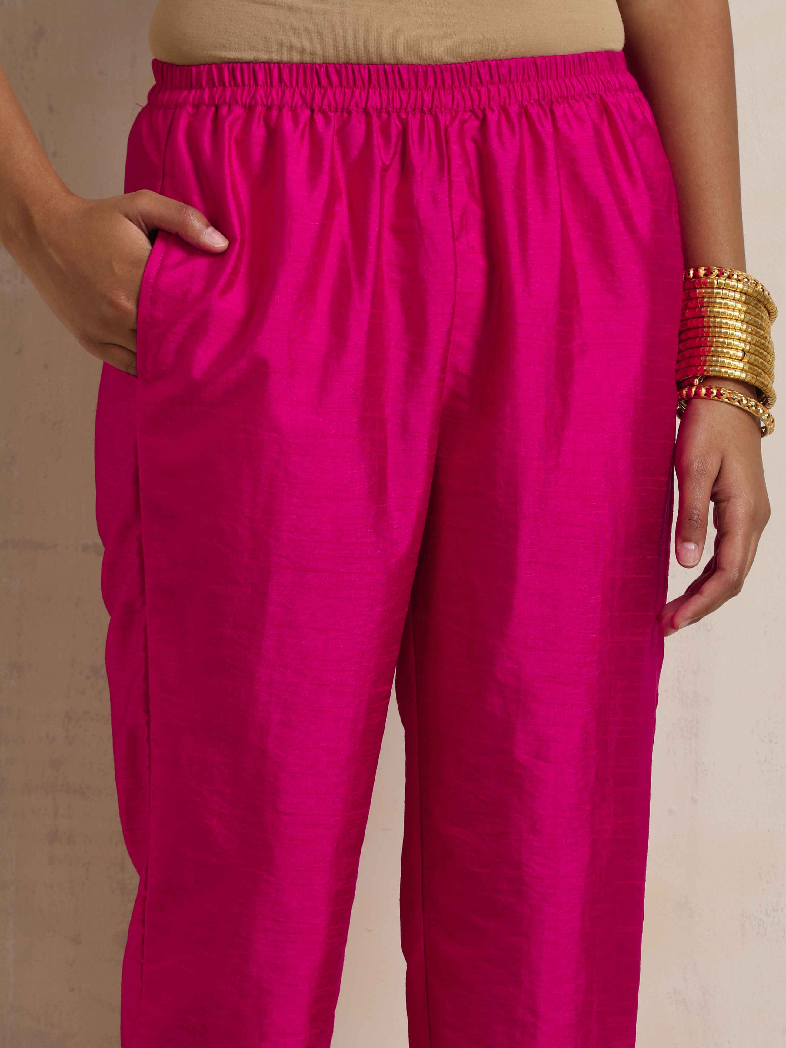 trueBrowns Pink Silk Co-ord Set - view 9