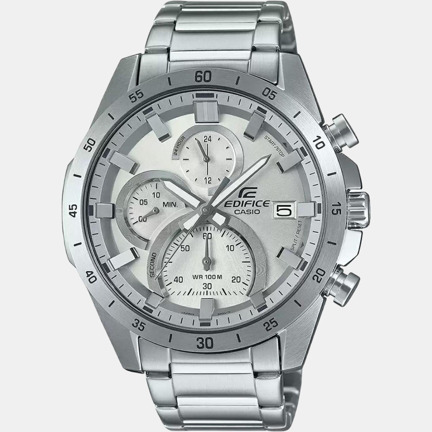 Casio Edifice Men Quartz Silver Dial Chronograph Stainless Steel Watch ED516 - view 2